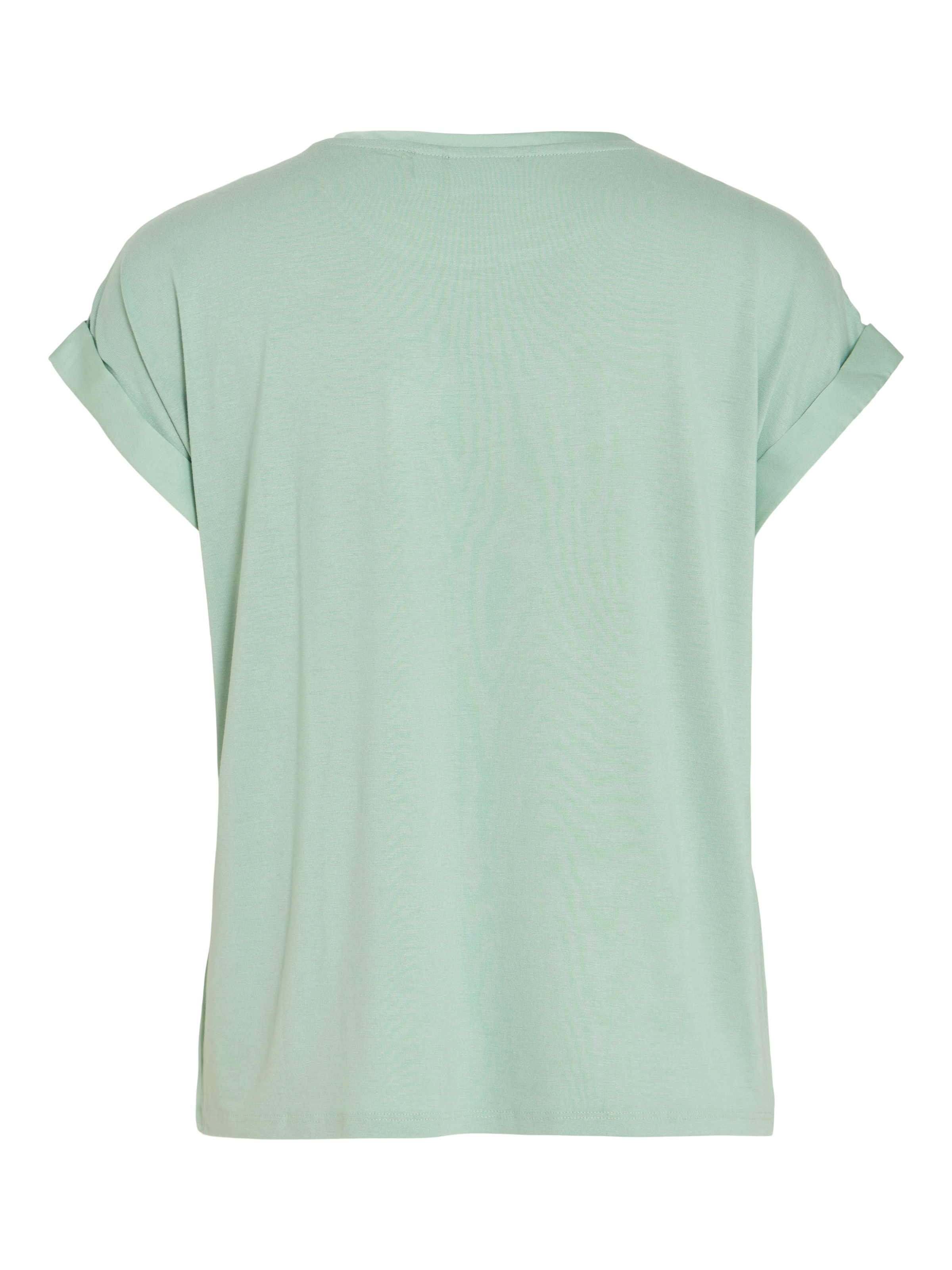Vila Kurzarmshirt »VIELLETTE S/S SATIN TOP - NOOS«, Satin Optik