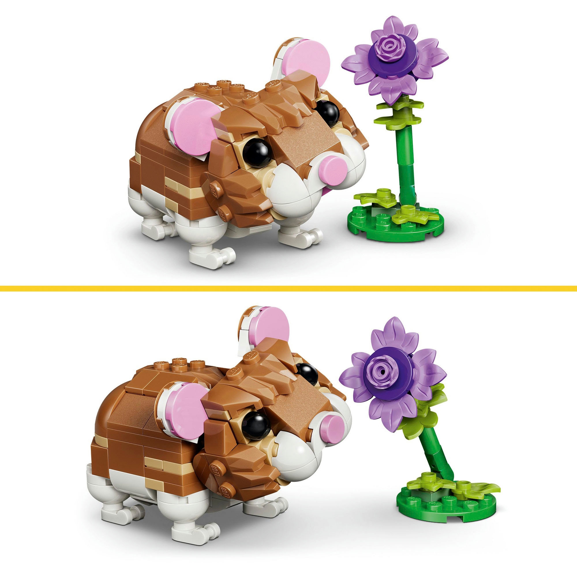 LEGO® Konstruktionsspielsteine »Niedlicher Hamster mit Blume (31376), LEGO Creator« Made in Europe