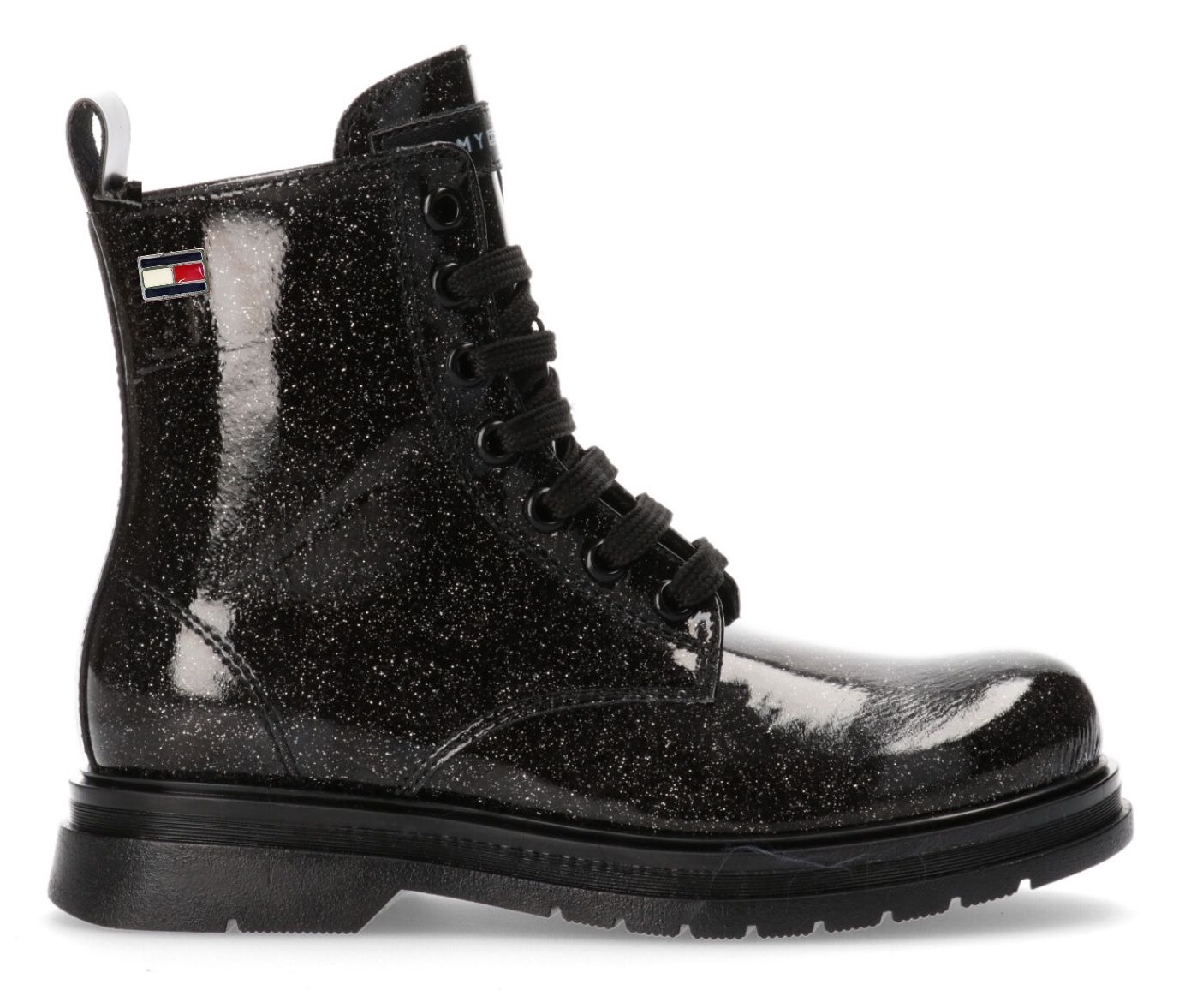 Tommy Hilfiger Schnürboots »LACE-UP BOOTIE«, im Glitzerlook