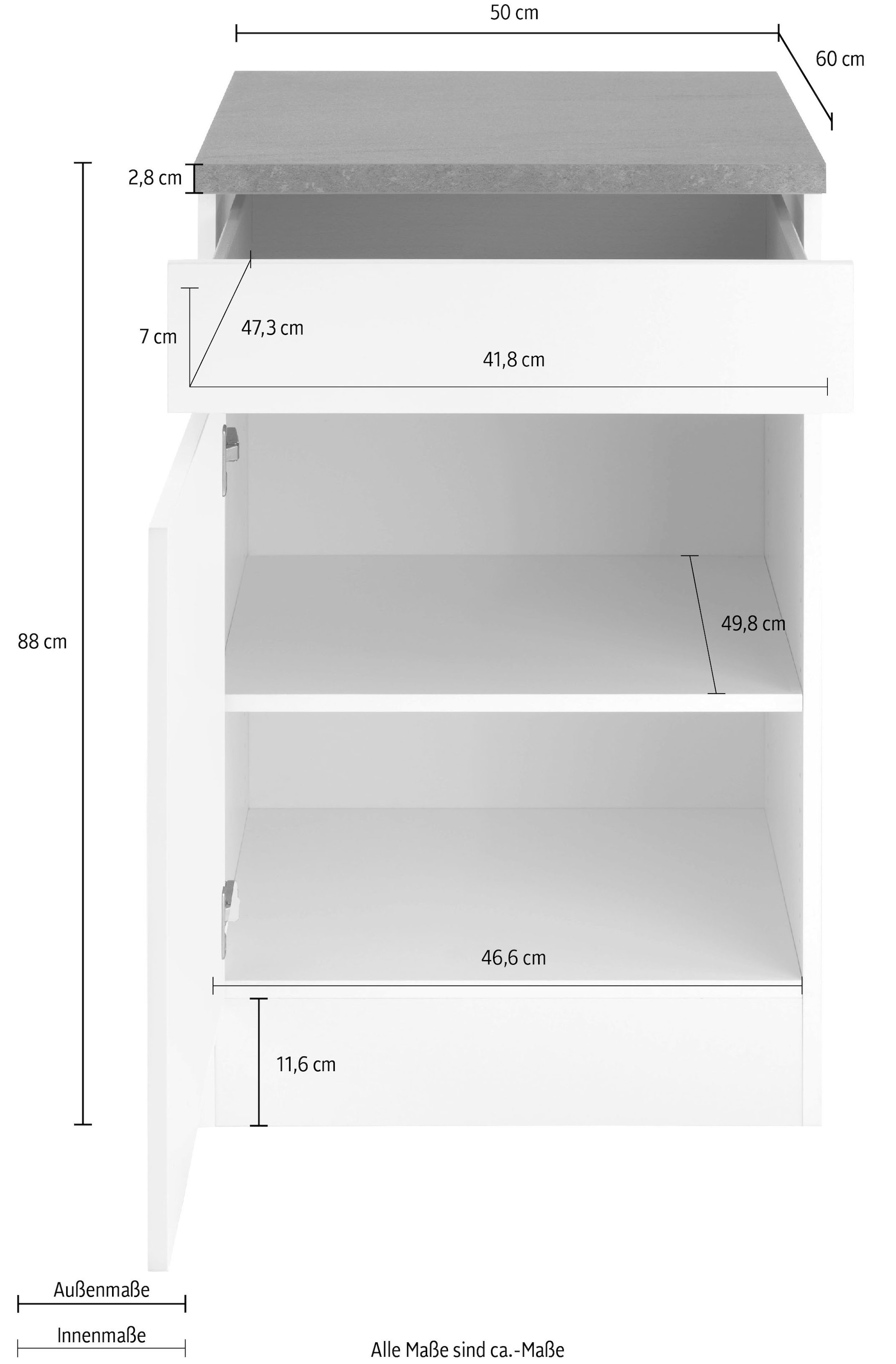 OPTIFIT Unterschrank »Roth« Breite 50 cm