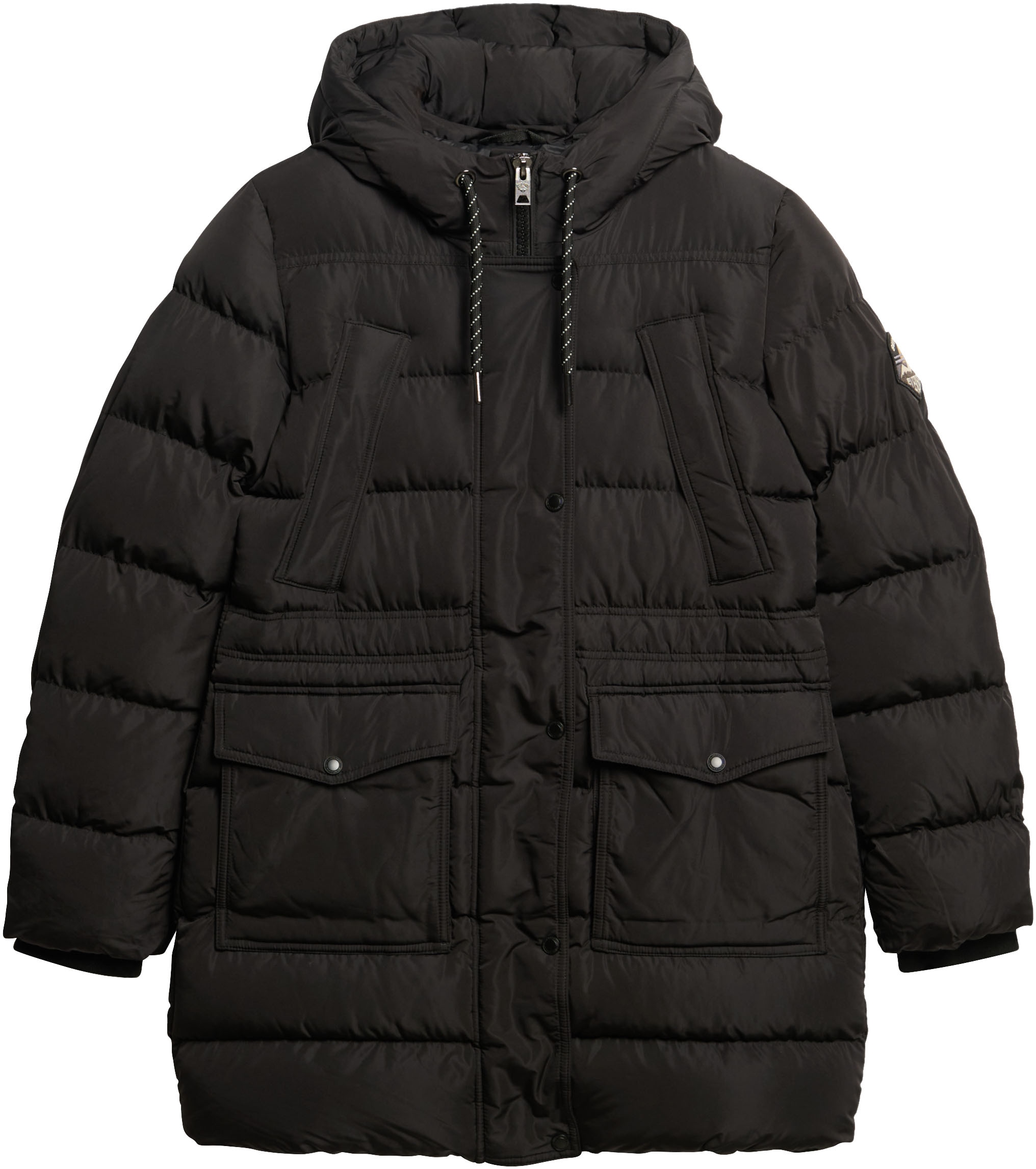 Superdry Steppjacke »EVEREST MID LENGTH PUFFER JKT«, mit Kapuze