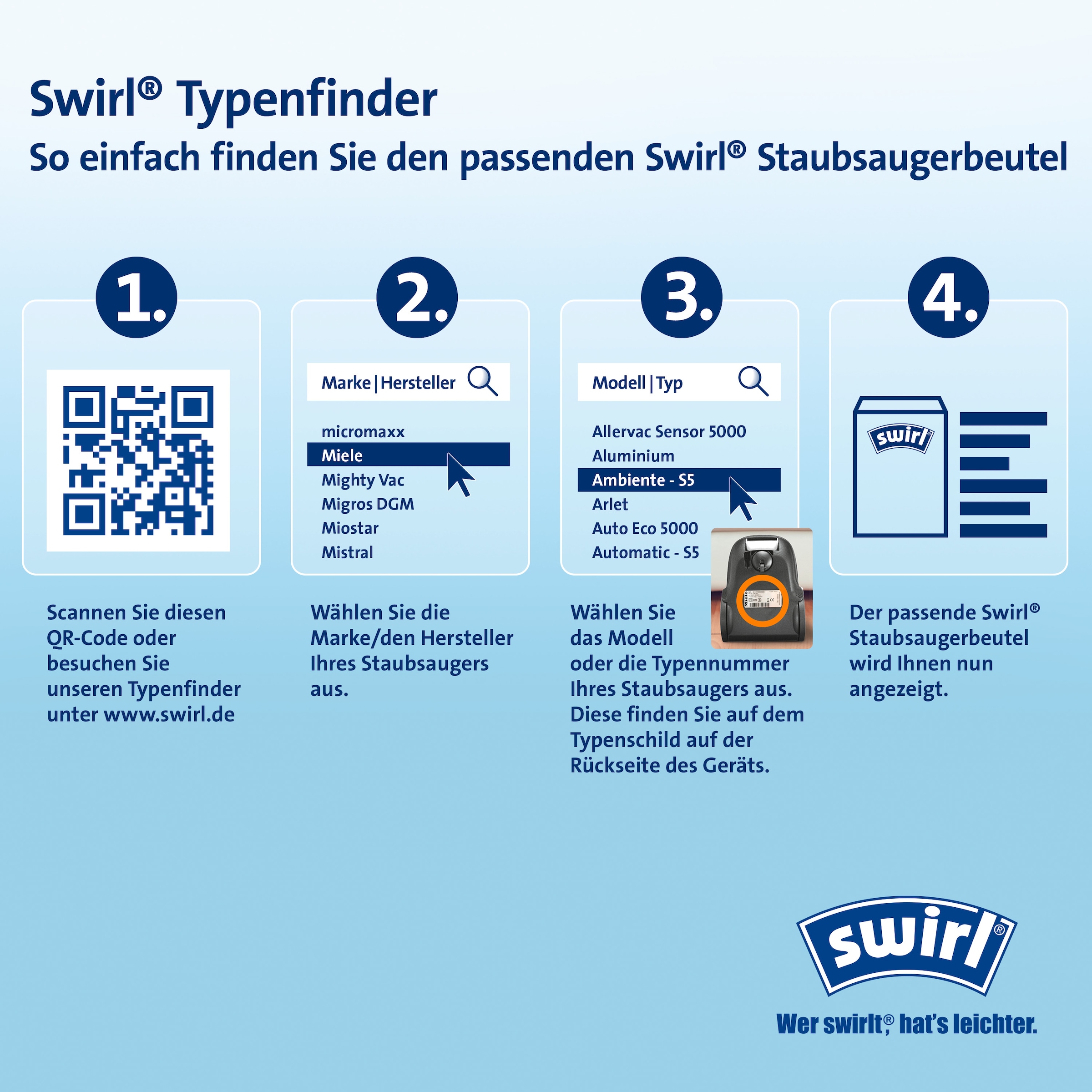 Swirl Staubsaugerbeutel »Swirl® S 67 EcoPor® XL Vorteilspack für Siemens und Bosch«, (Packung, 11 St.)
