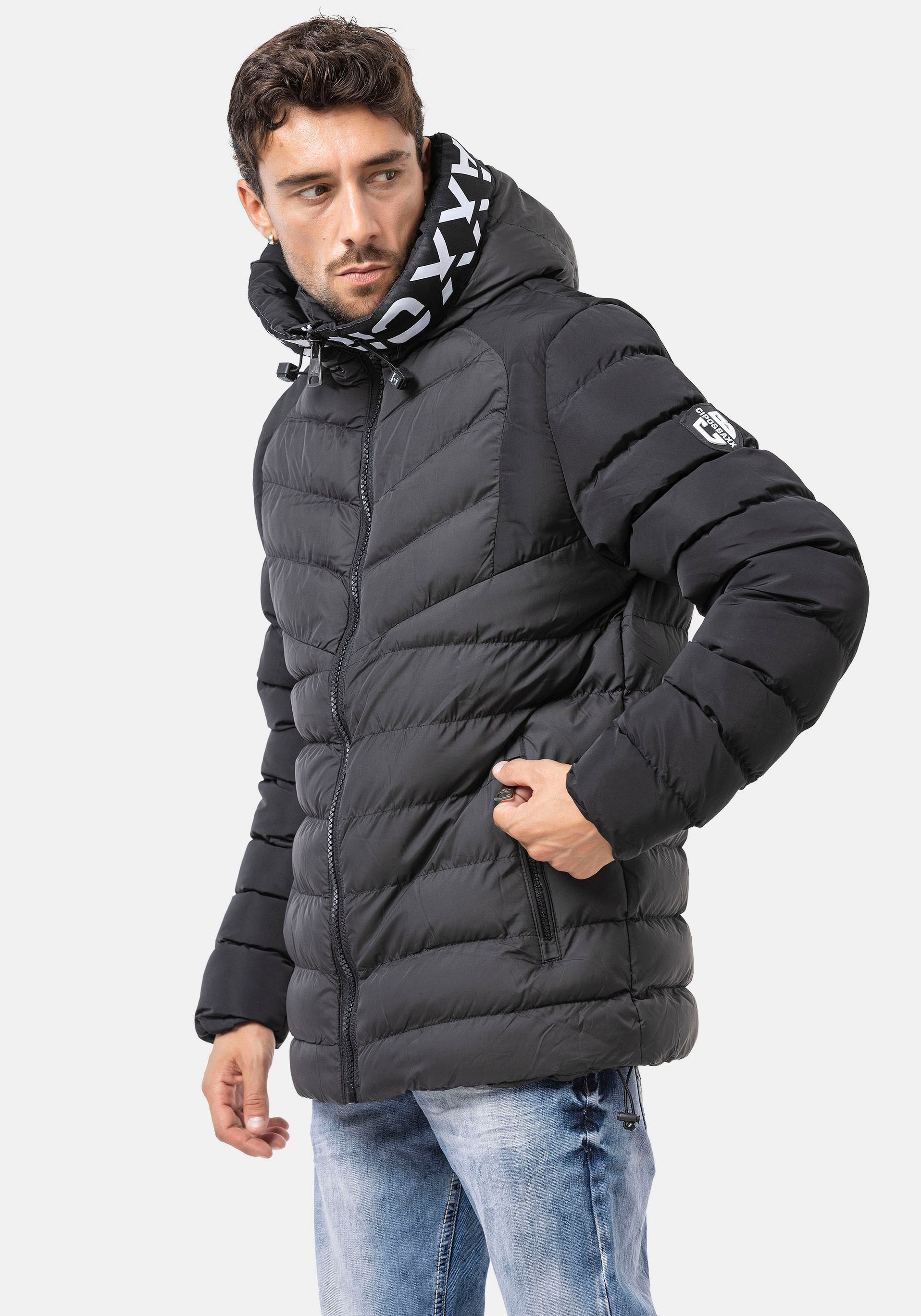Cipo & Baxx Steppjacke mit Kapuze