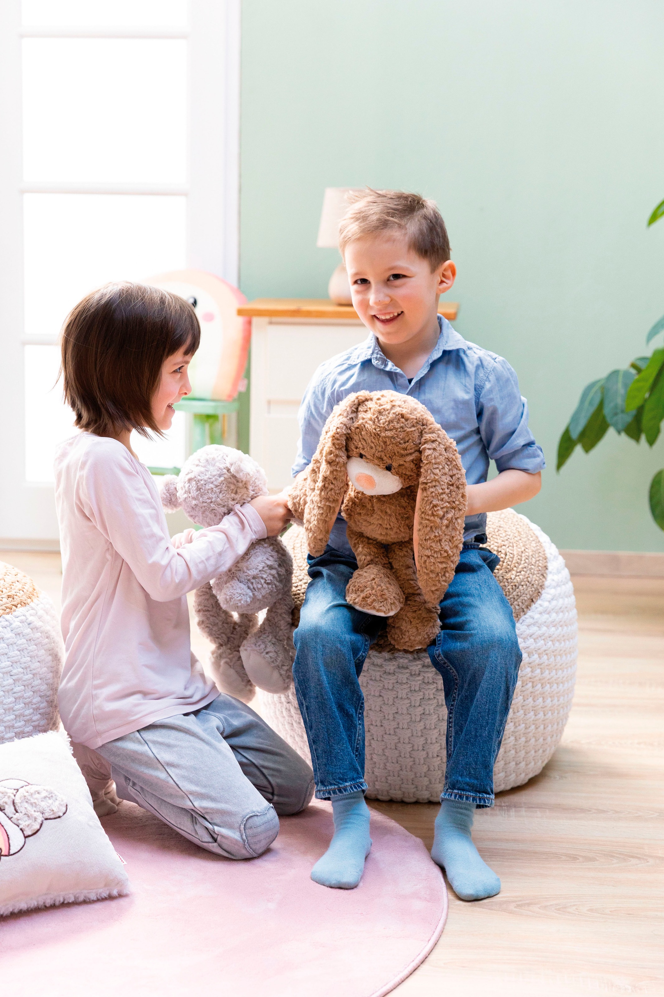 Nici Kuscheltier »Hase Lopino, 35 cm schlenkernd«, enthält recyceltes Material