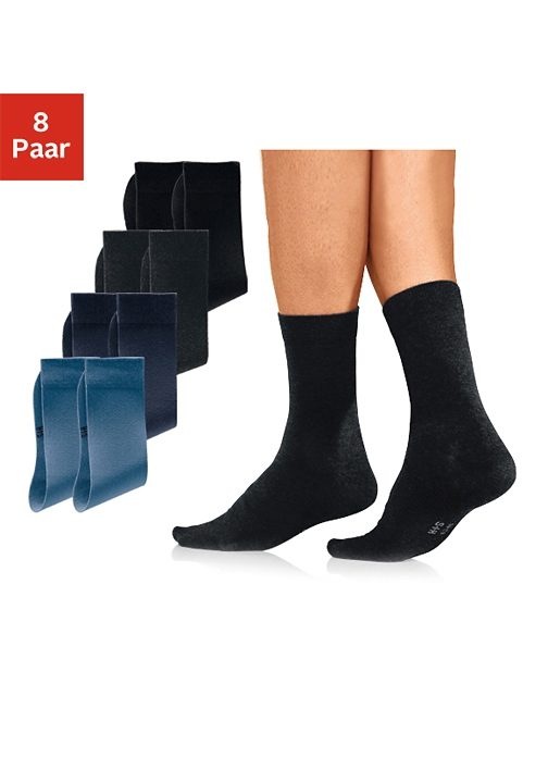 H.I.S Herren Basicsocken Packung in blau, Größe 47-48