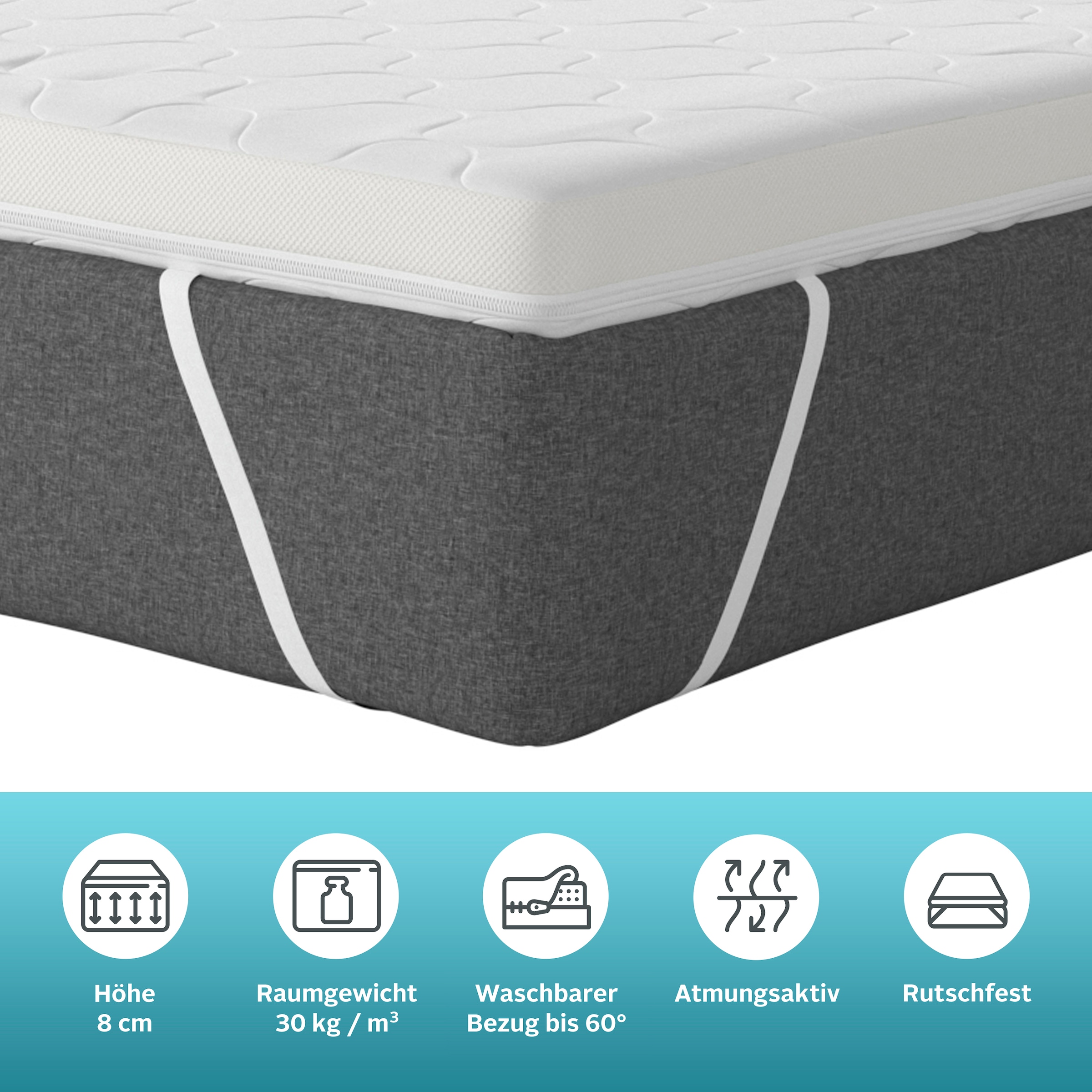 OTTO home Topper »Polly Plus XXL ECO, Topper ideal für Boxspringmatratzen« Topper in 90x200, 140x200, über 2.000 positive Bewertungen!