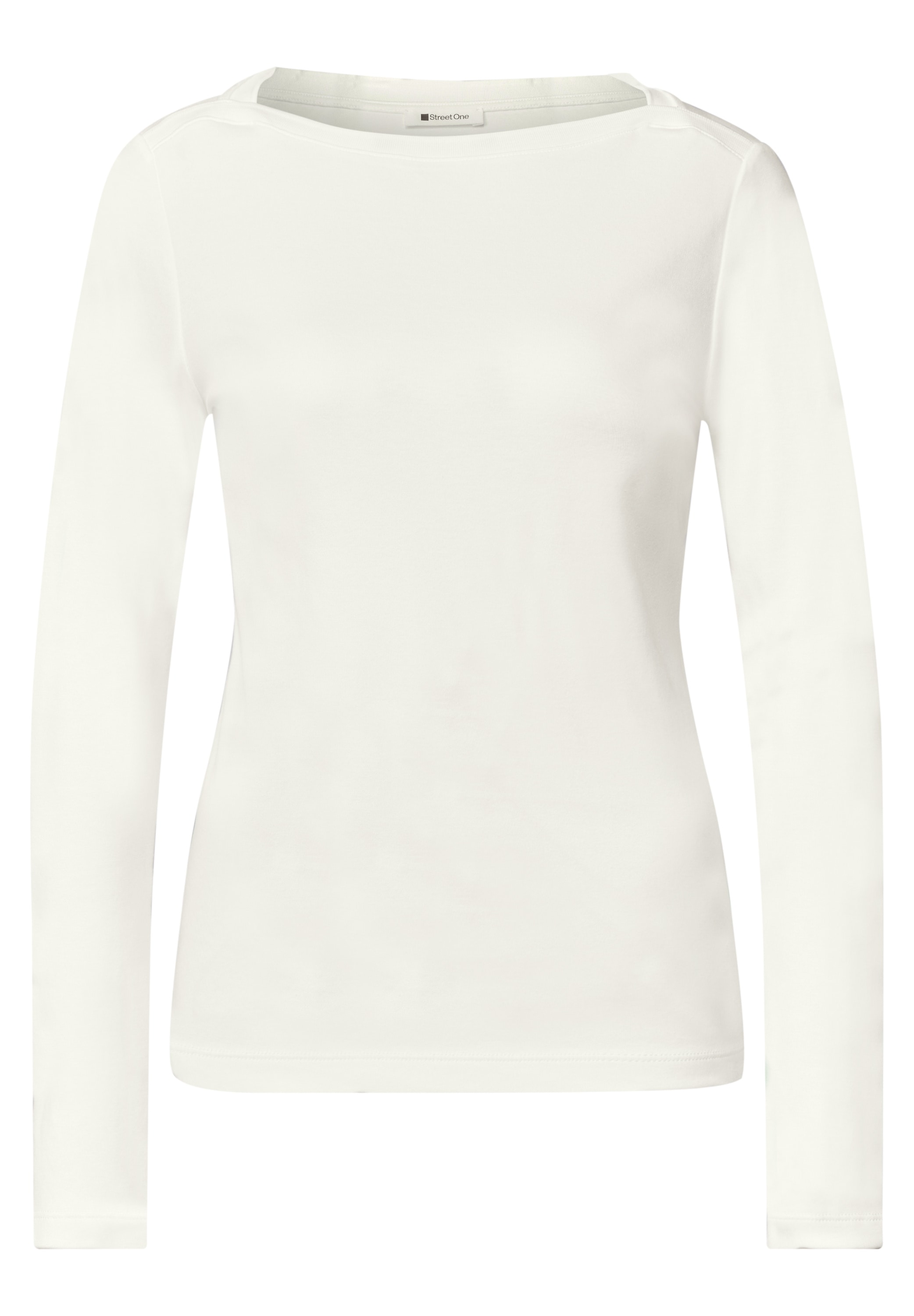 STREET ONE Langarmshirt mit U-Boot-Ausschnitt und Modal