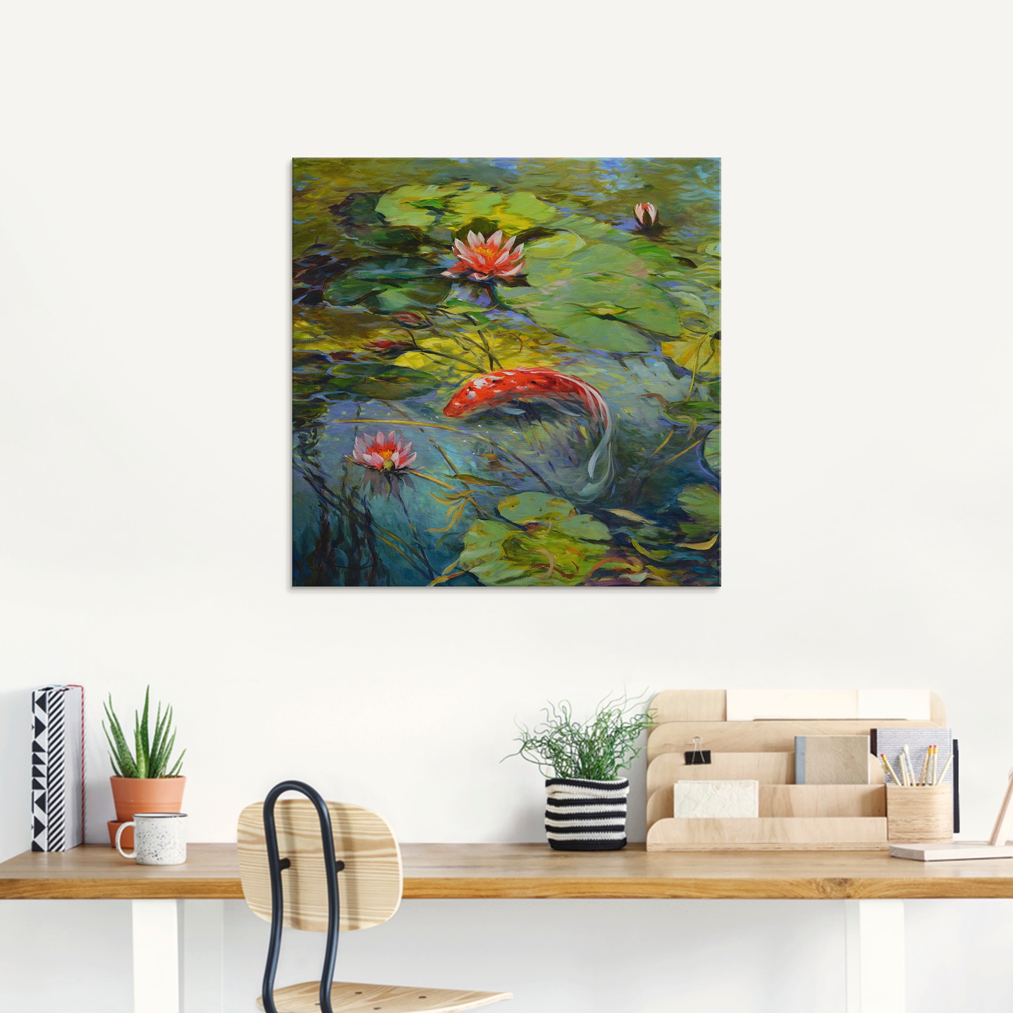 Artland Glasbild »Roter Koi« Wassertiere 1 Stk. tlg. in verschiedenen Größen