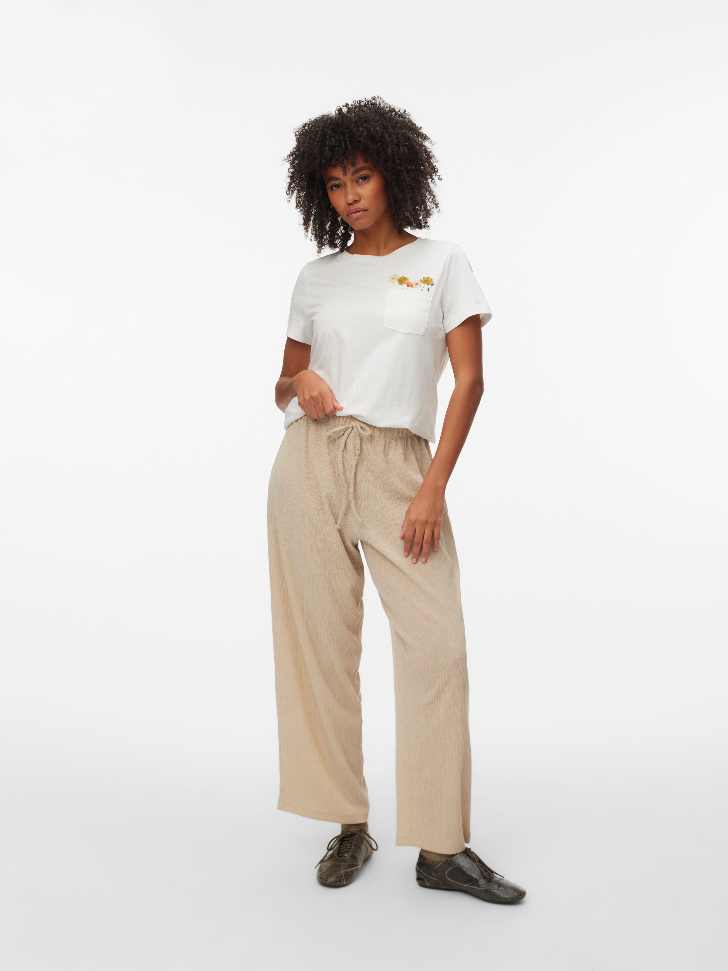 Vero Moda Kurzarmshirt »VMKARMA S/S O-NECK T-SHIRT JRS BTQ« Baumwolle, regular fit