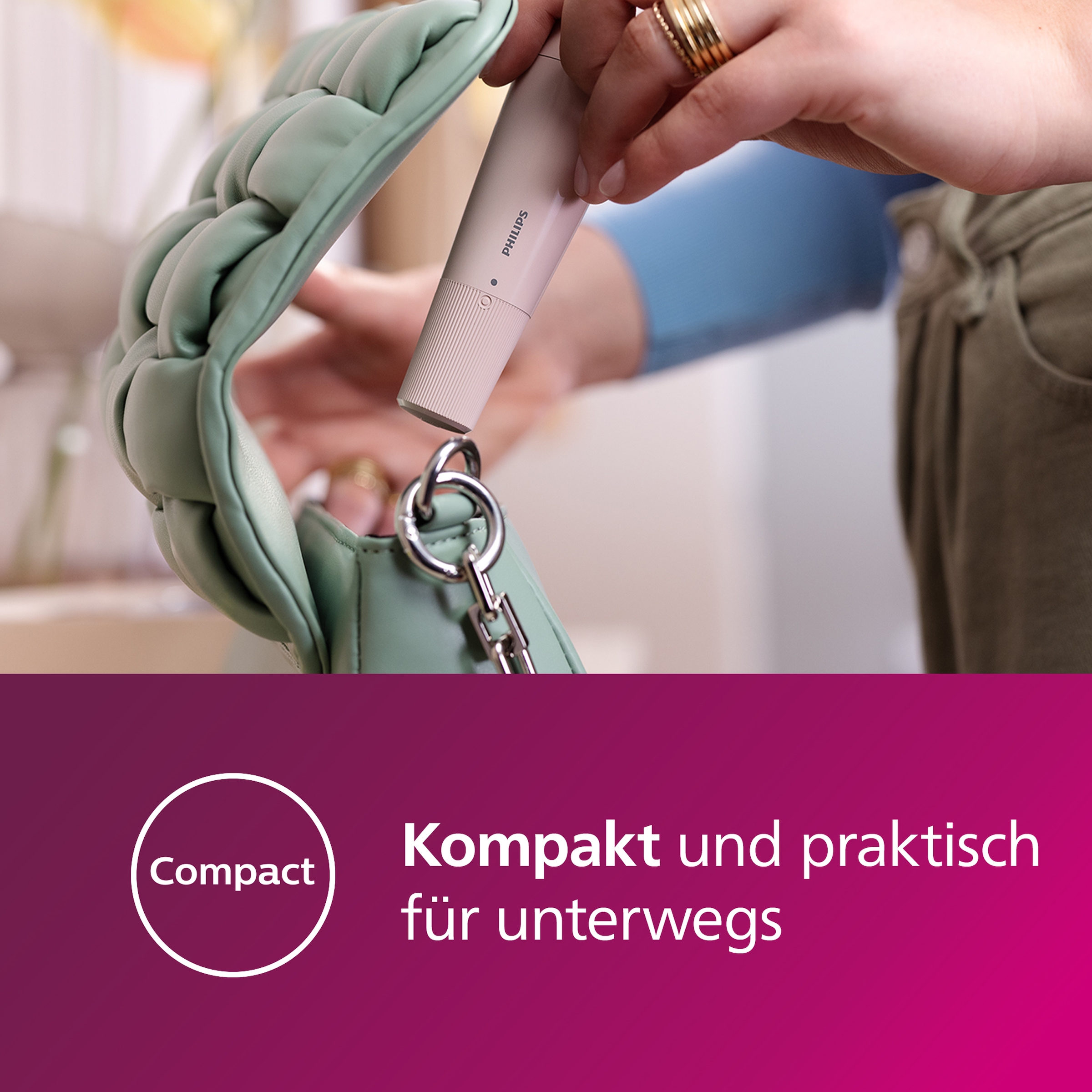 Philips Gesichtsepilierer »Series 5000 BRR454/00«, mit Spiegel und LED-Licht, inkl. Reinigungsbürste