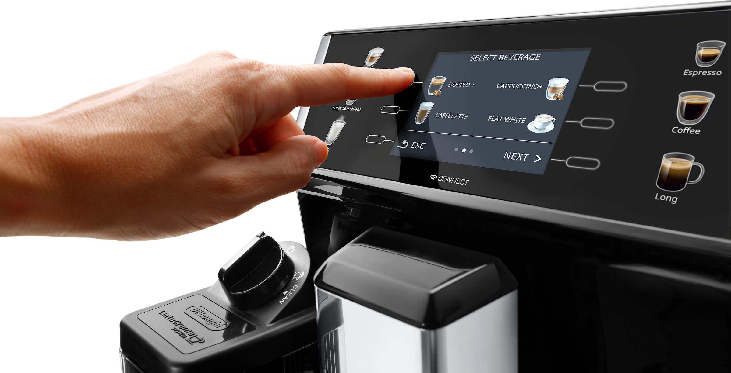 De'Longhi Kaffeevollautomat »PrimaDonna Class ECAM550.65.SB - Perfekter Milchschaum + Gratis Kaffee«, 5 Kaffeestärken, Mein Kaffee" Funktion, 3,5'' Farbdisplay
