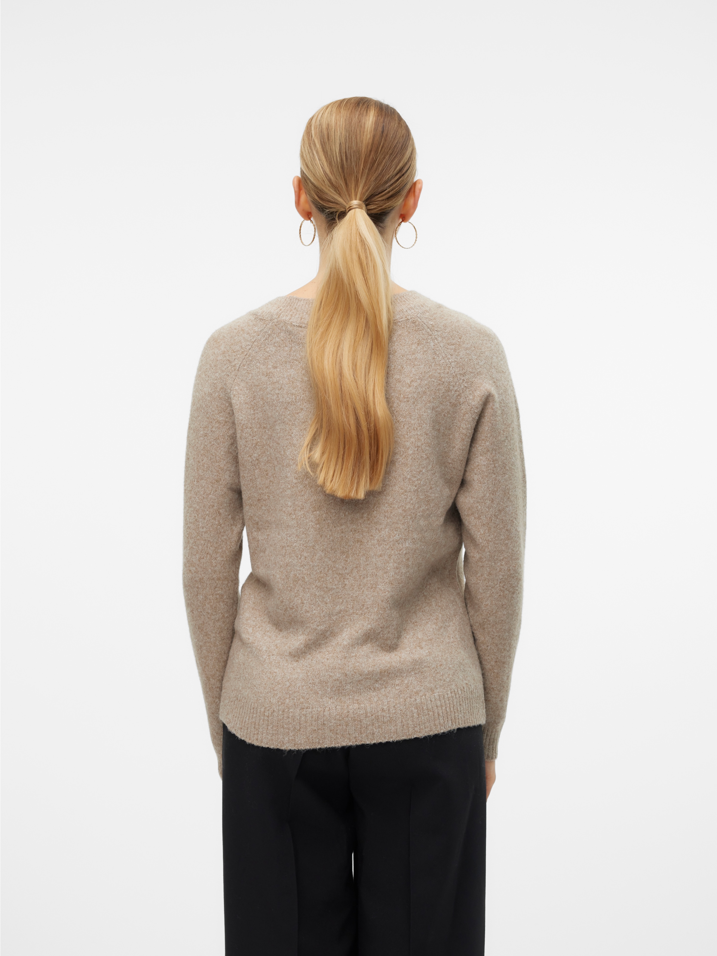 Vero Moda Rundhalspullover »VMDOFFY« in melierter Optik