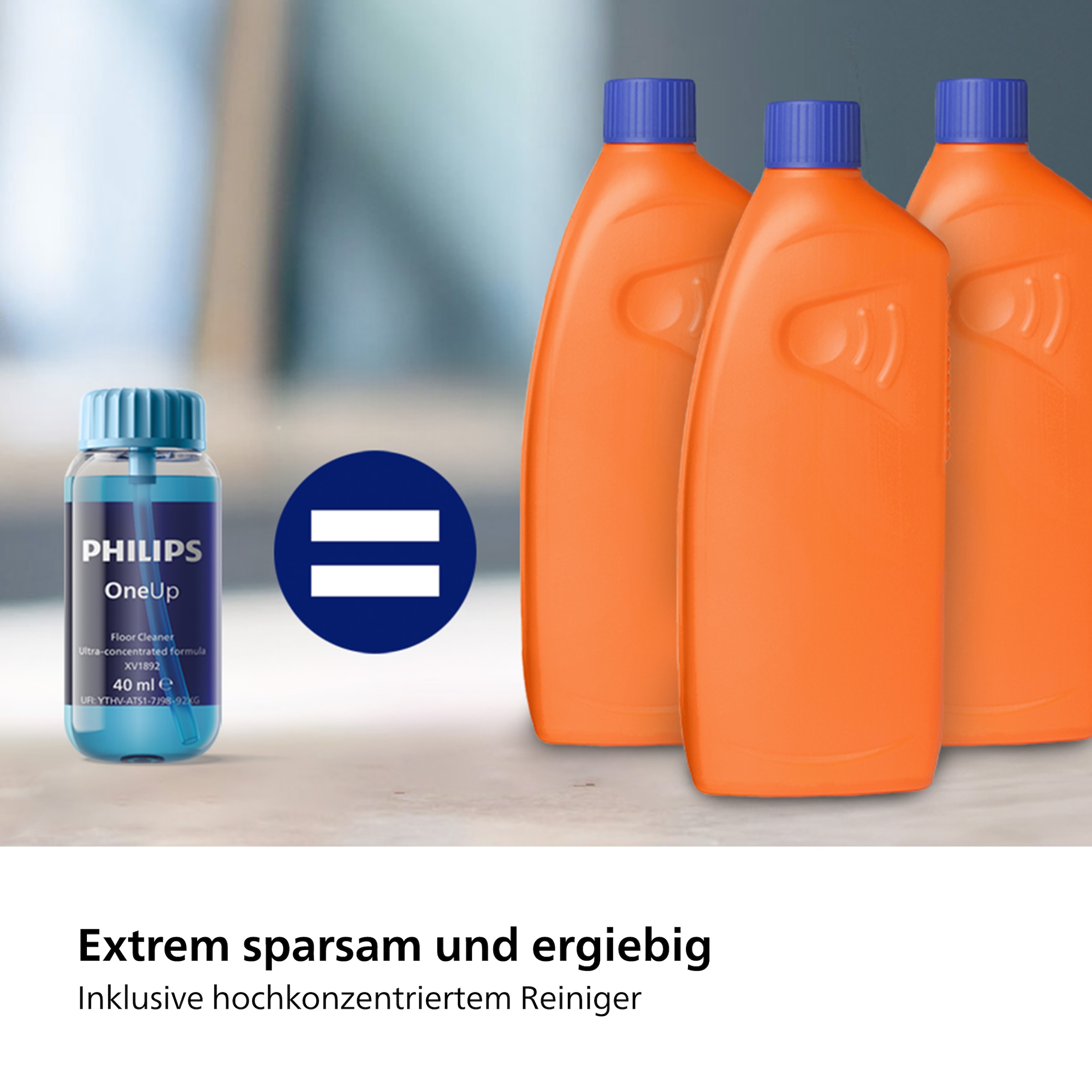 Philips Akku-Wischmopp »OneUp elektrischer Wischer 5000 Series XV5113/01, 70 min Akku-Laufzeit«, 125m² Reichweite, integrierte separate Wassertanks, nur 1,9kg