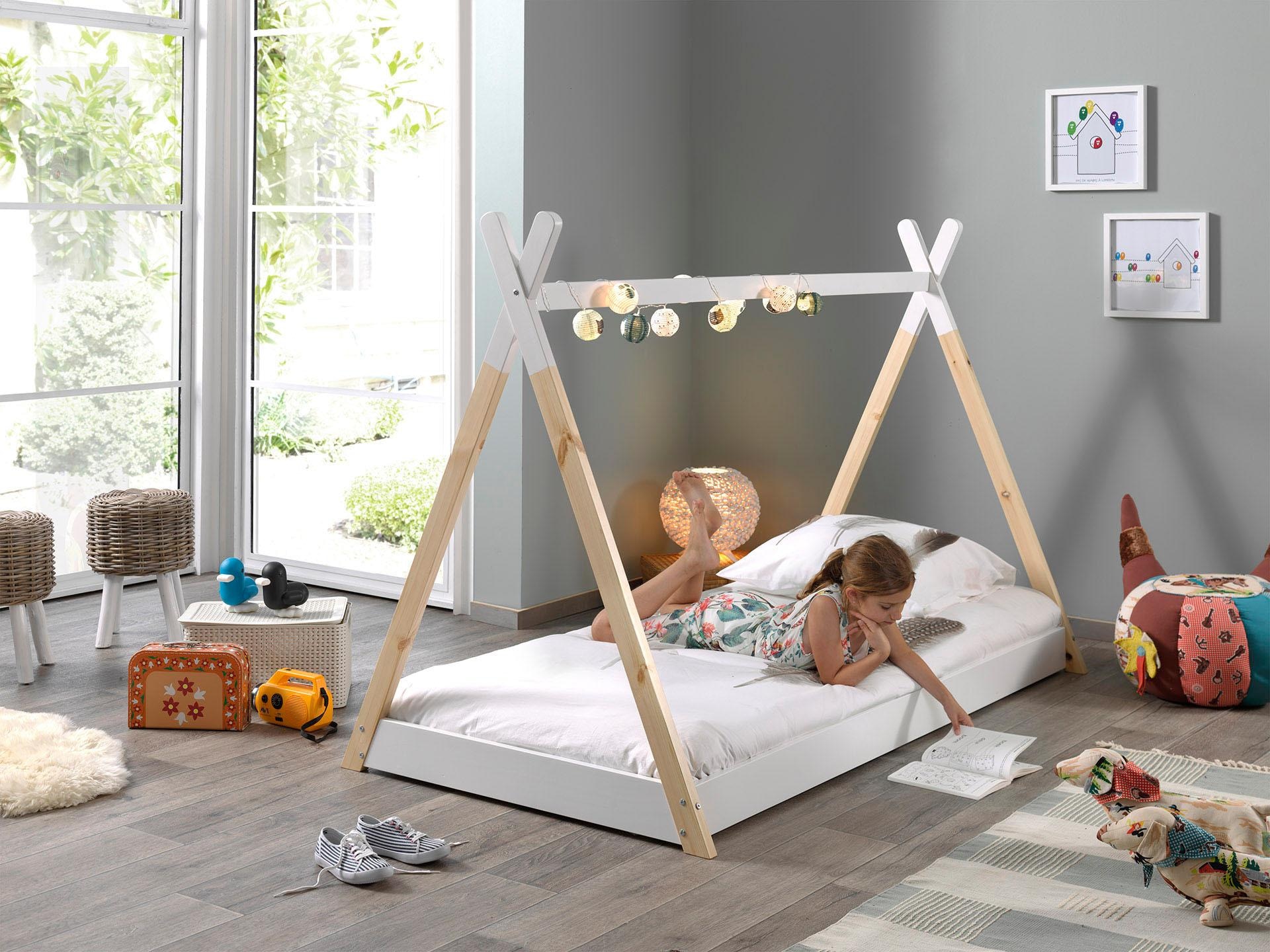 Vipack Kinderbett »Tipi«, (Made in Europe), mit Lattenrost