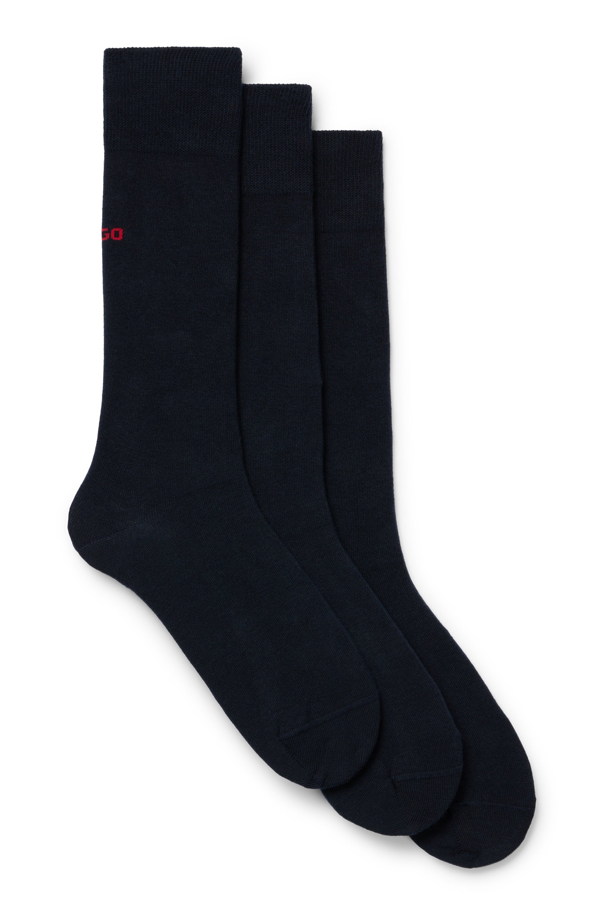 HUGO Underwear Businesssocken »3P RS UNI CC«, (Packung, 3 Paar, 3er Pack), mit kontrastfarbenen HUGO Logo-Schriftzug