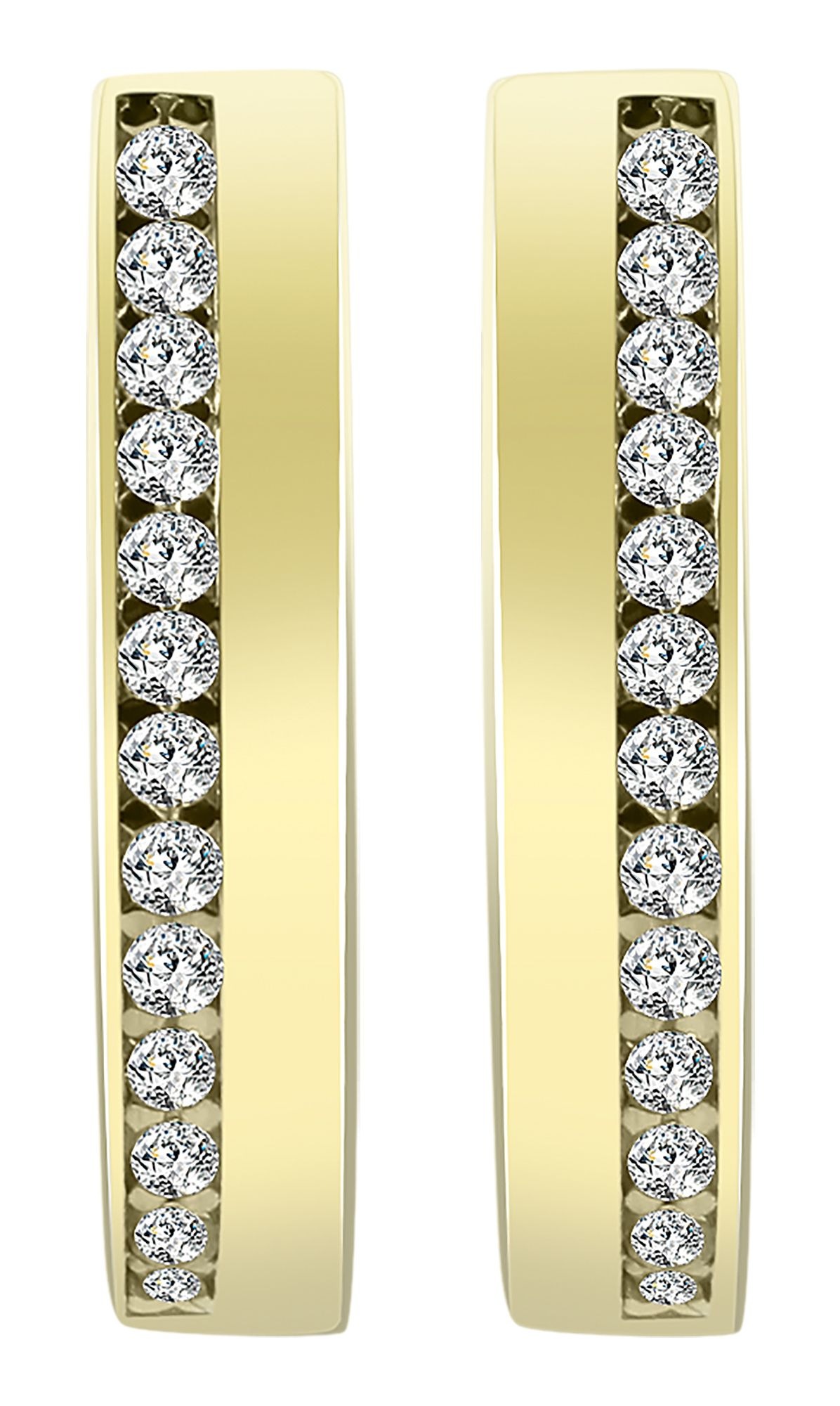 Adelia´s Paar Creolen »Damen Ohrringe ¿ Klappcreole aus 333 Gold mit Zirkonia«