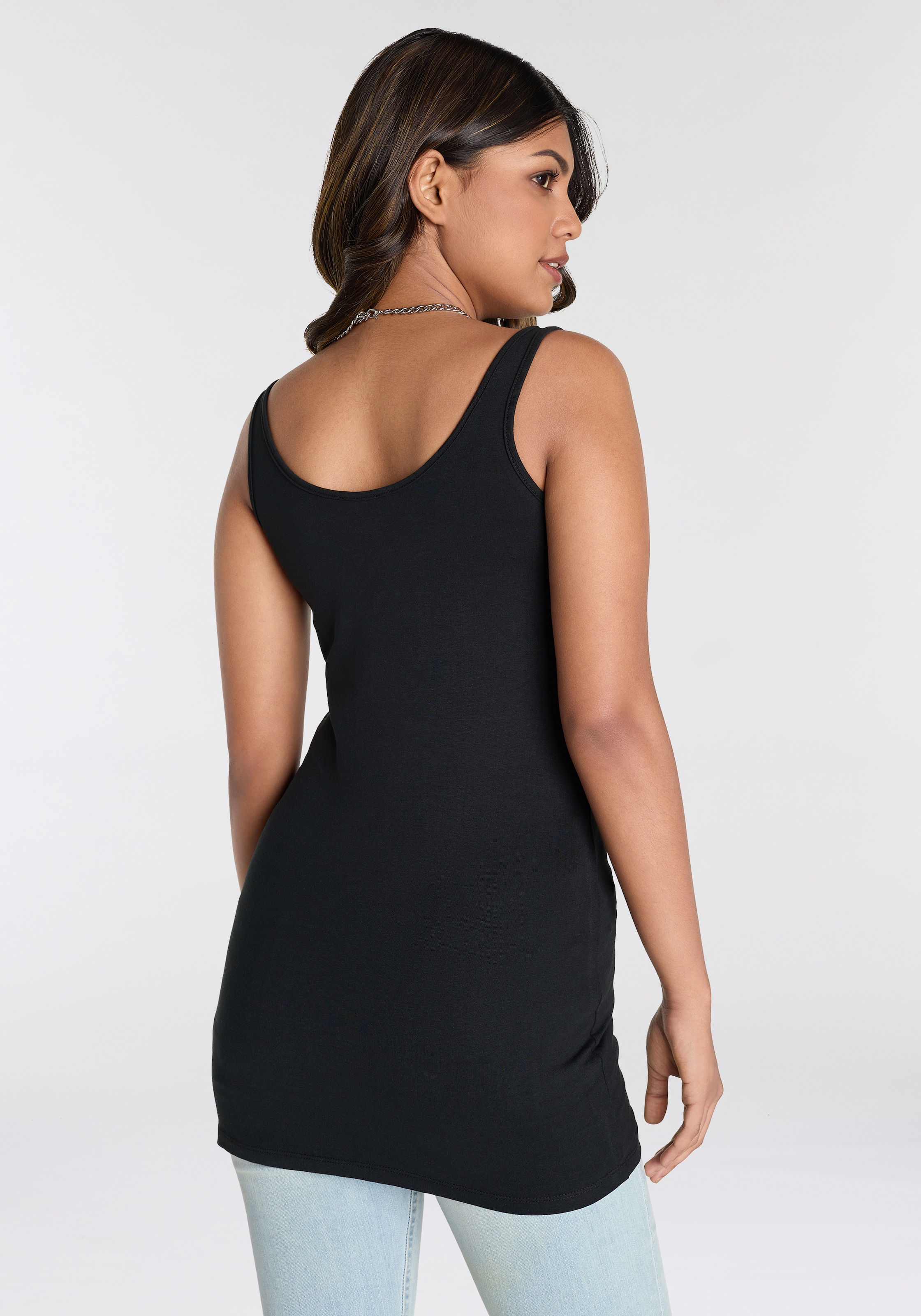 Laura Scott Longtop, (2-er Pack), mit Stretchanteil