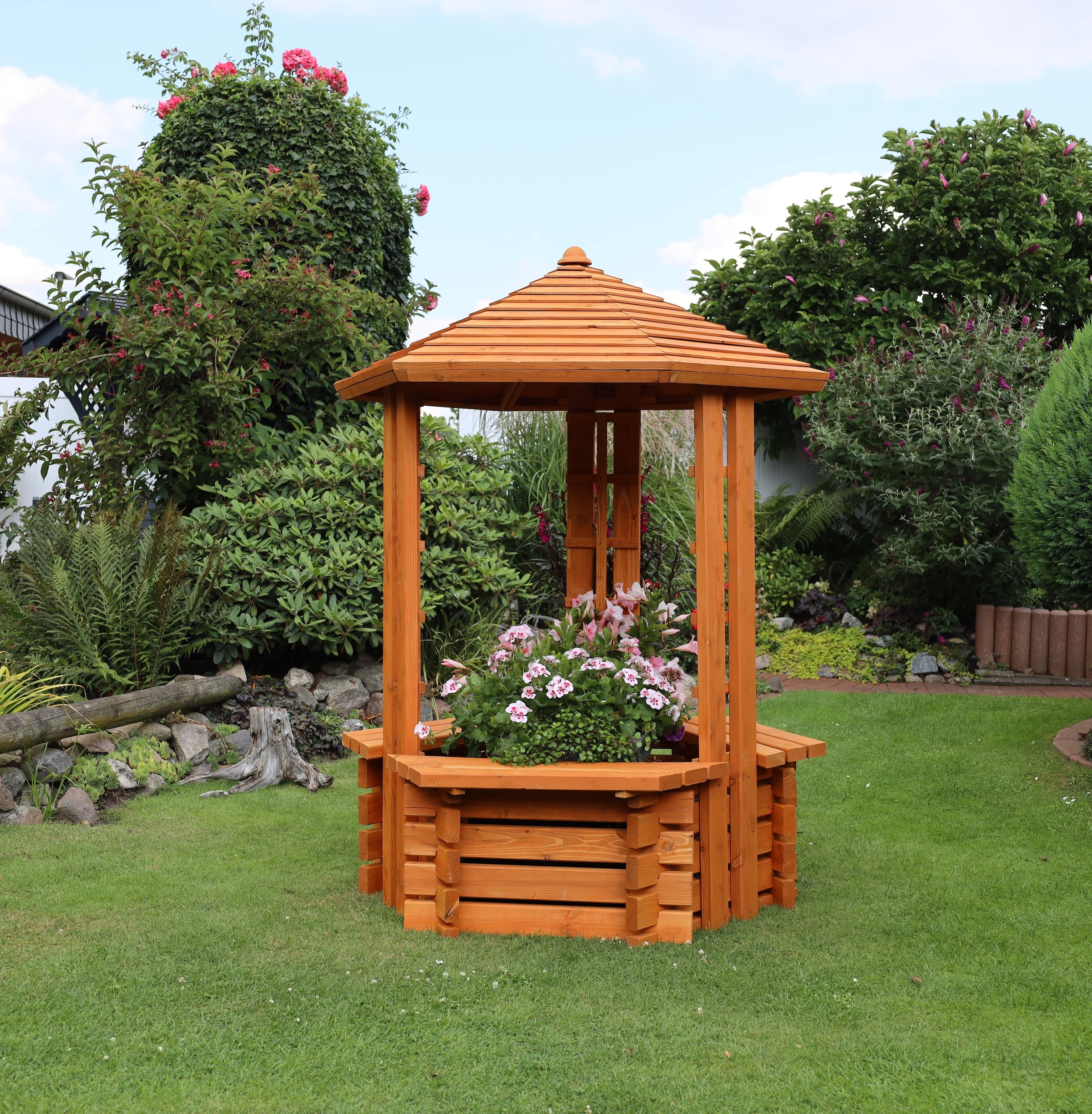 promadino Blumenkasten »Zierbrunnen "Westerwald"«, BxTxH: 135x135x192 cm