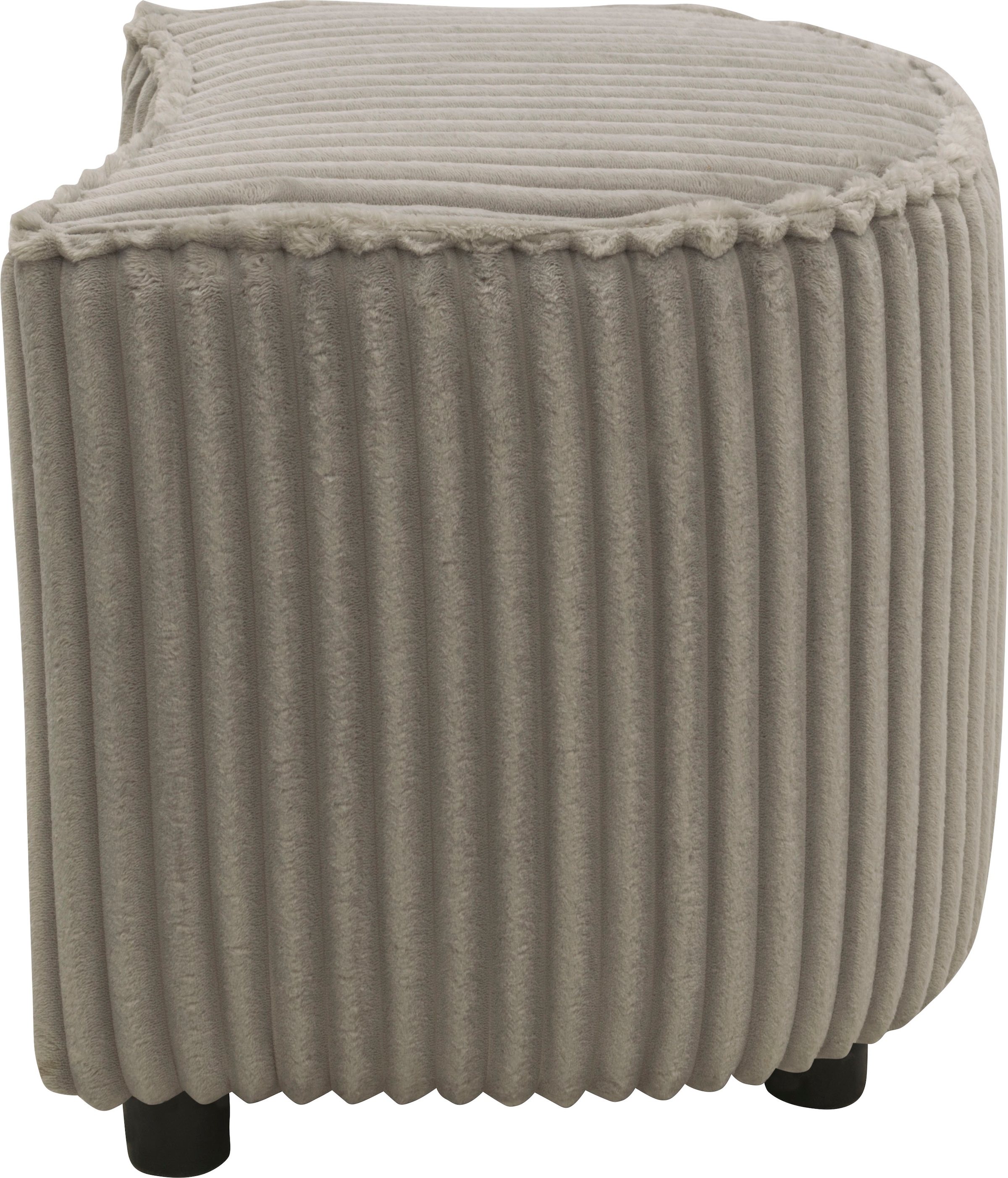 INOSIGN Polsterhocker »AMECA, Hocker, Fußhocker 52 x 47 x 46 cm (BxTxH)«, (1 St.), mit Mega-Cordstoff, sichelförmig