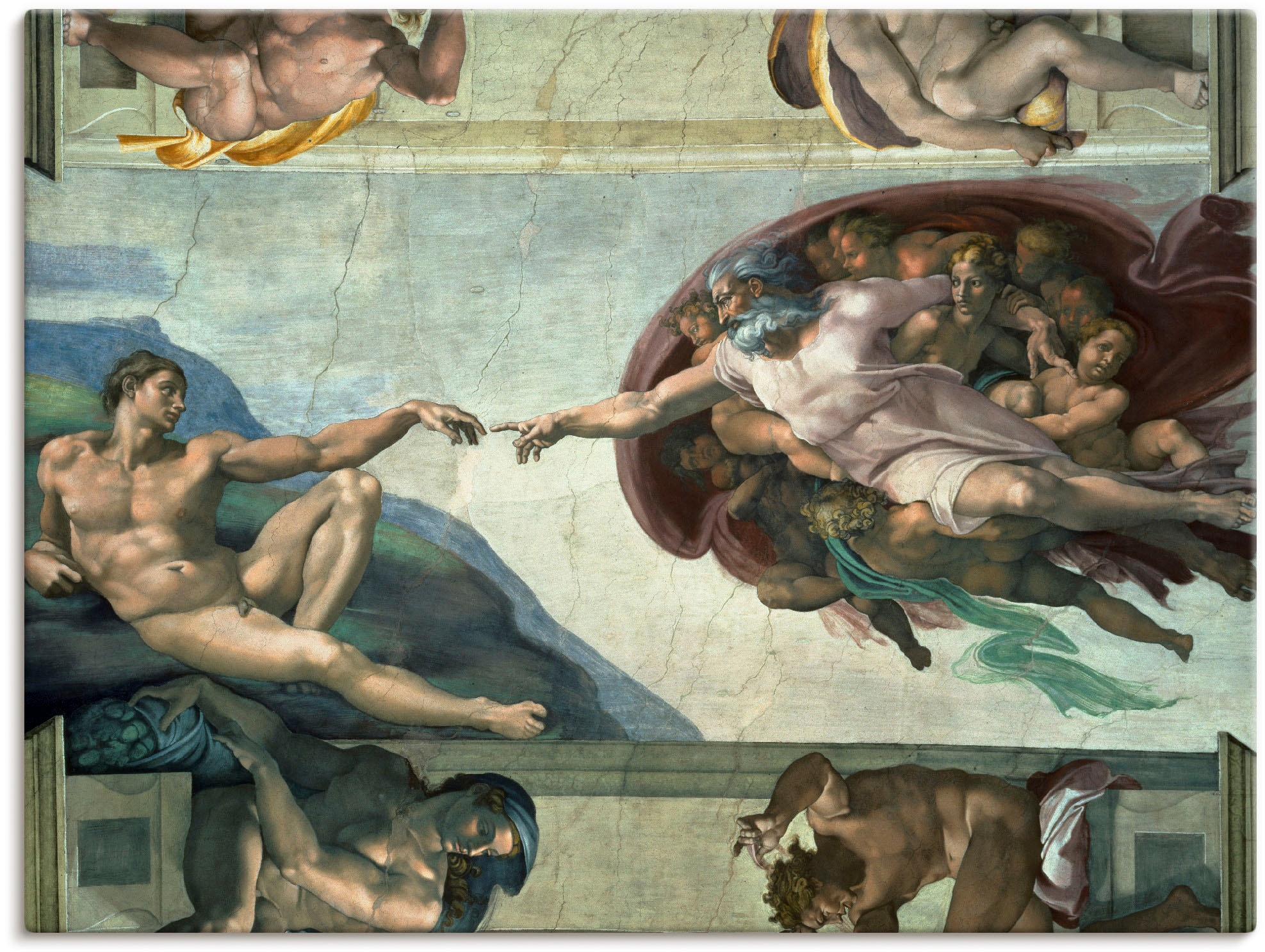 Artland Wandbild »Die Erschaffung des Adam«, Religion, (1 St.), als Leinwandbild, Poster, Wandaufkleber in verschied. Größen
