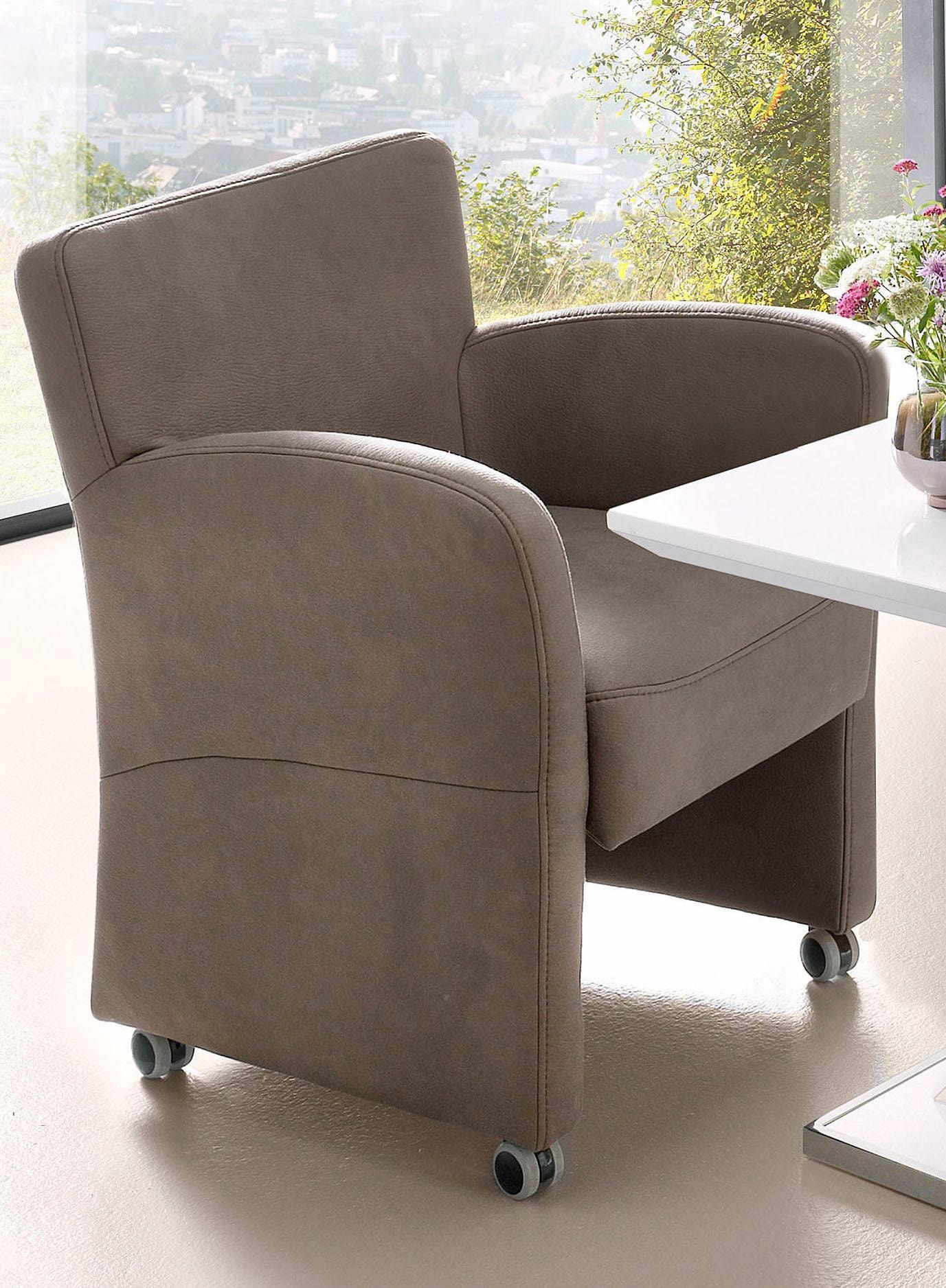 exxpo - sofa fashion Sessel »Intenso, Loungesessel, modern, wahlweise in Leder oder Textil«, hohe Bodenfreiheit, frei im Raum stellbar, hoher Sitzkomfort