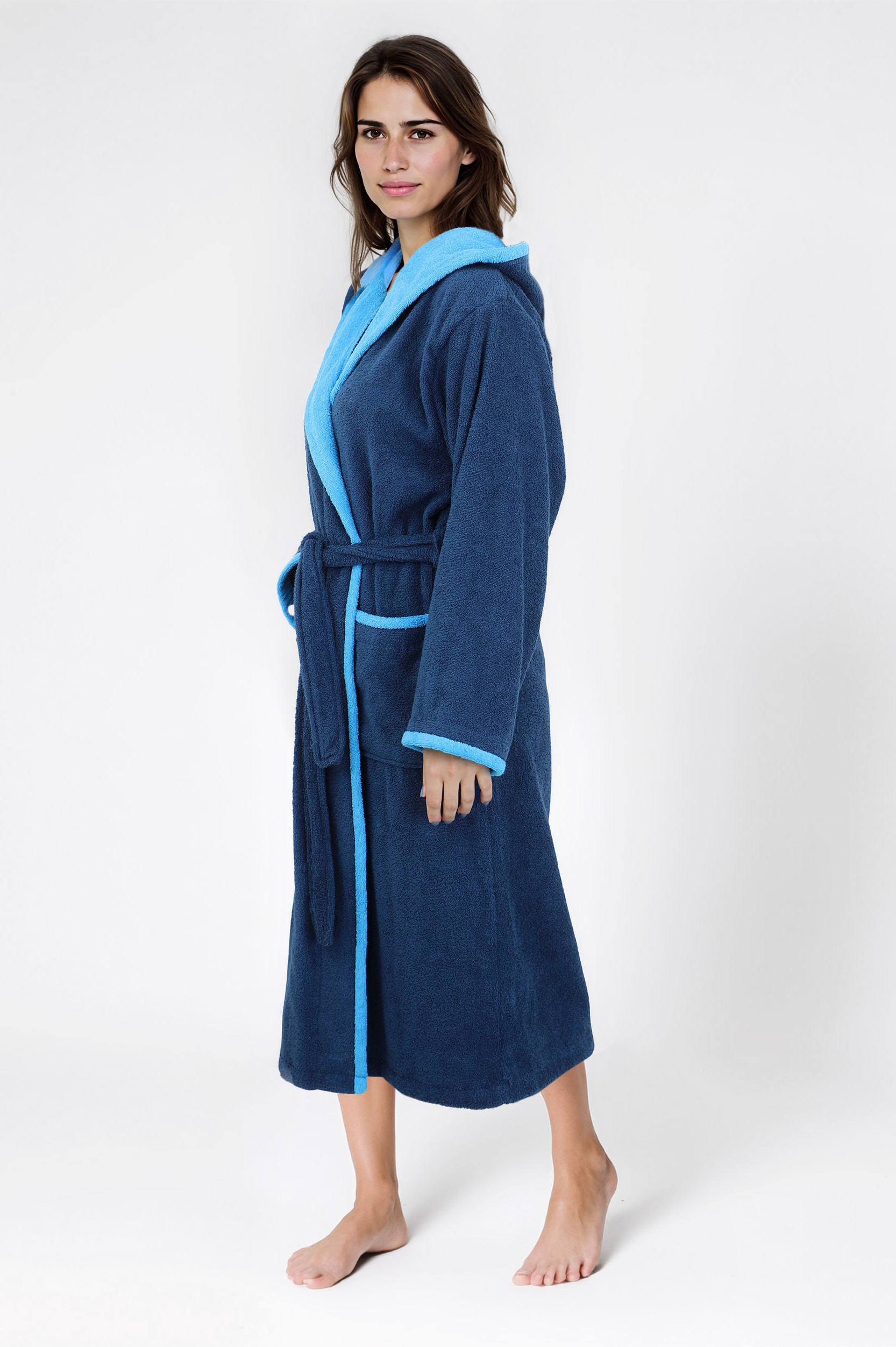 my home Unisex-Bademantel »Condes, ideal für Sauna & Spa, Hotelbademantel, Morgenmantel« 1 Stk. Damen und Herren Bademantel, Doubleface Optik, XS-3XL