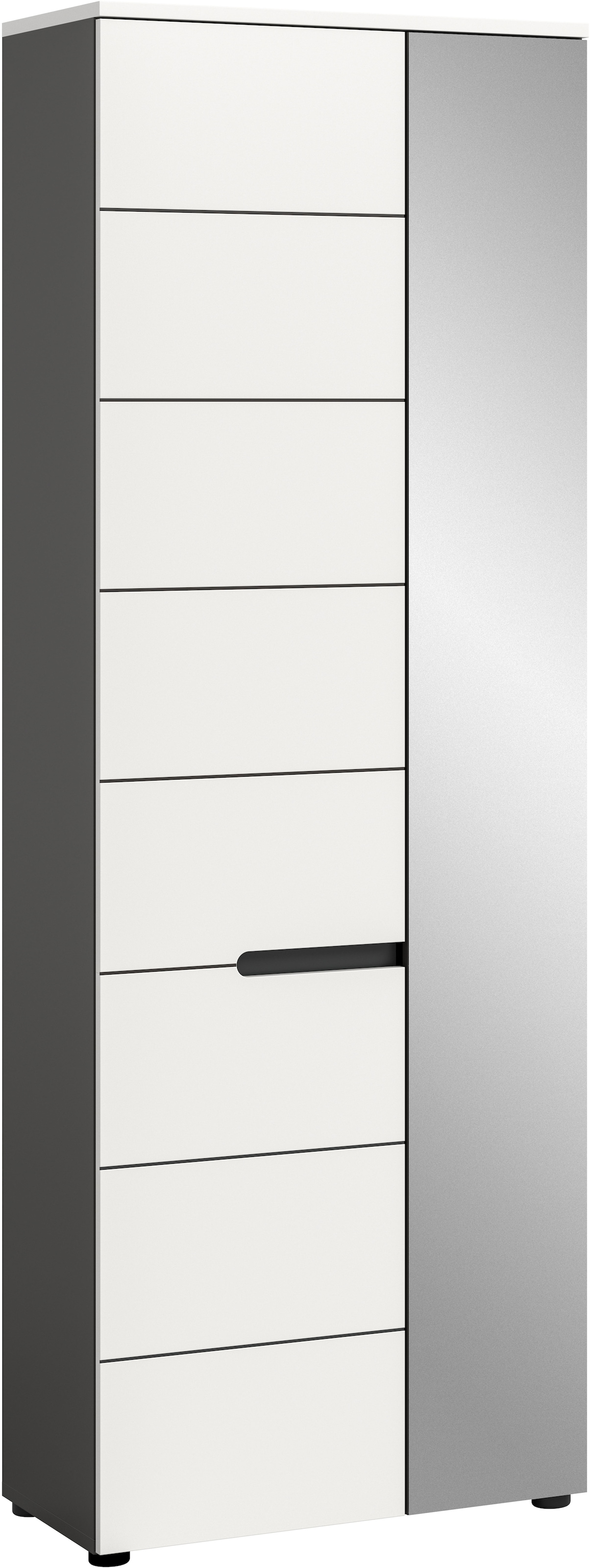 INOSIGN Garderobenschrank »REHAT, TOPSELLER!, Höhe 190cm, 2 Türen, 6 Fächer, 1 Kleiderstange« in verschiedenen Farben erhältlich, 1 Stk. tlg. Garderobe, Flurschrank, Dielenschrank, Kleiderschrank, Garderobenmöbel