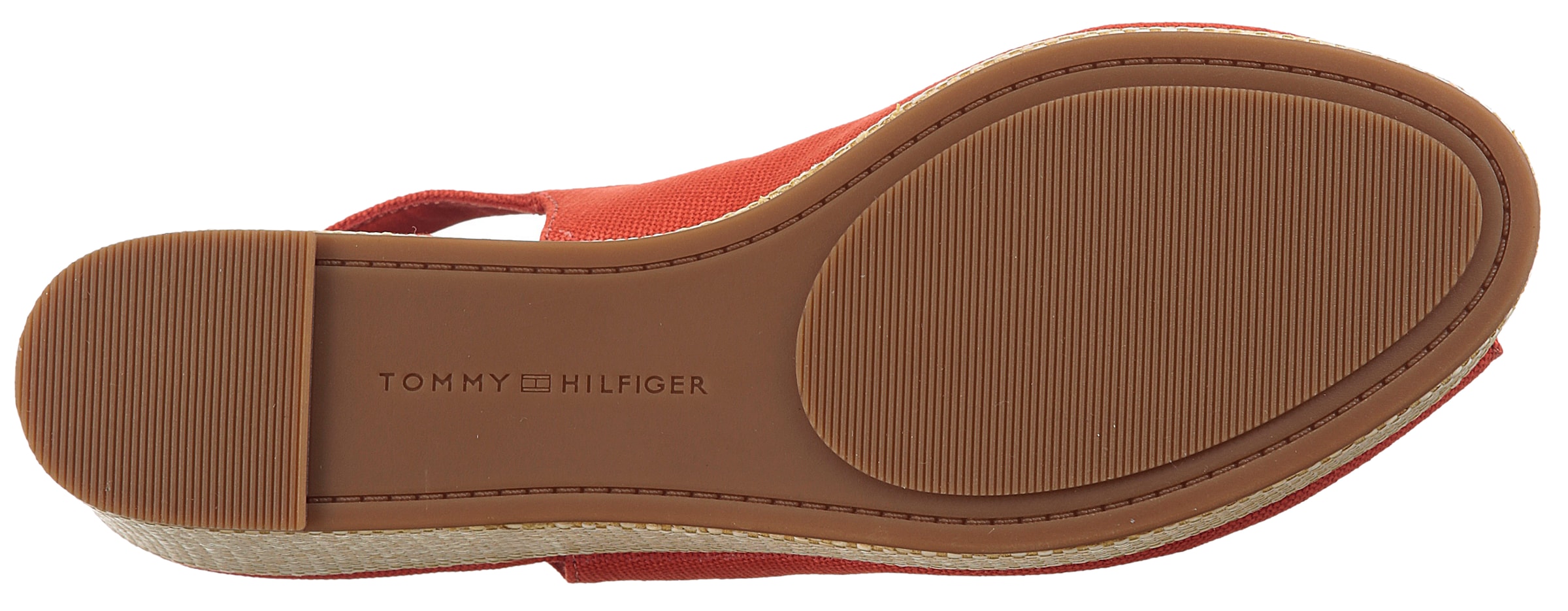 Tommy Hilfiger Keilsandalette »FLAG MID WEDGE ESPAD SLINGBACK«, Plateau, Sommerschuh, Riemchensandale mit verstellbarer Schnalle