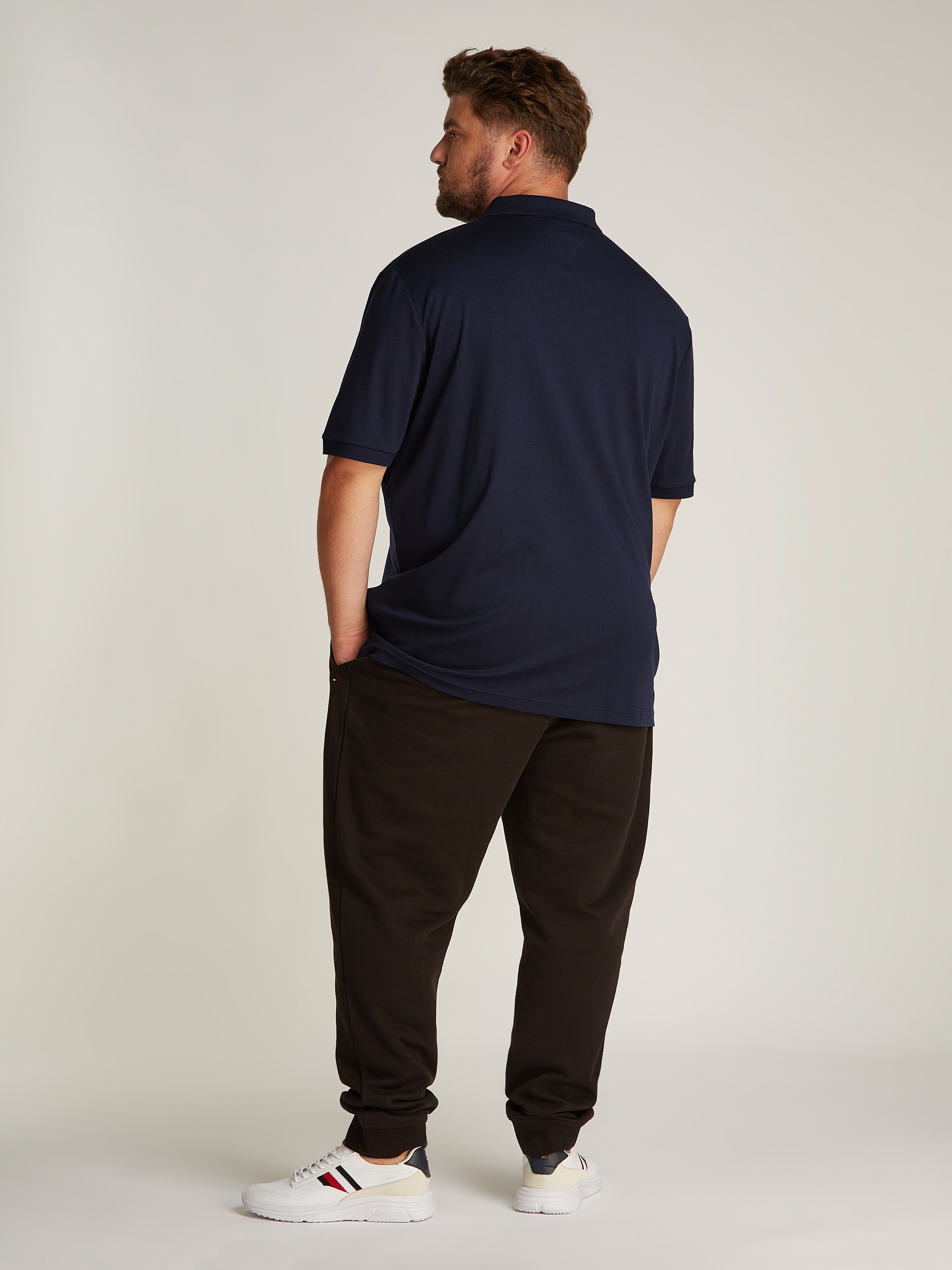Tommy Hilfiger Big & Tall Poloshirt »BT-LIQUID COTTON ESSENTIAL POL-B«, in Großen Größen, Logostickerei