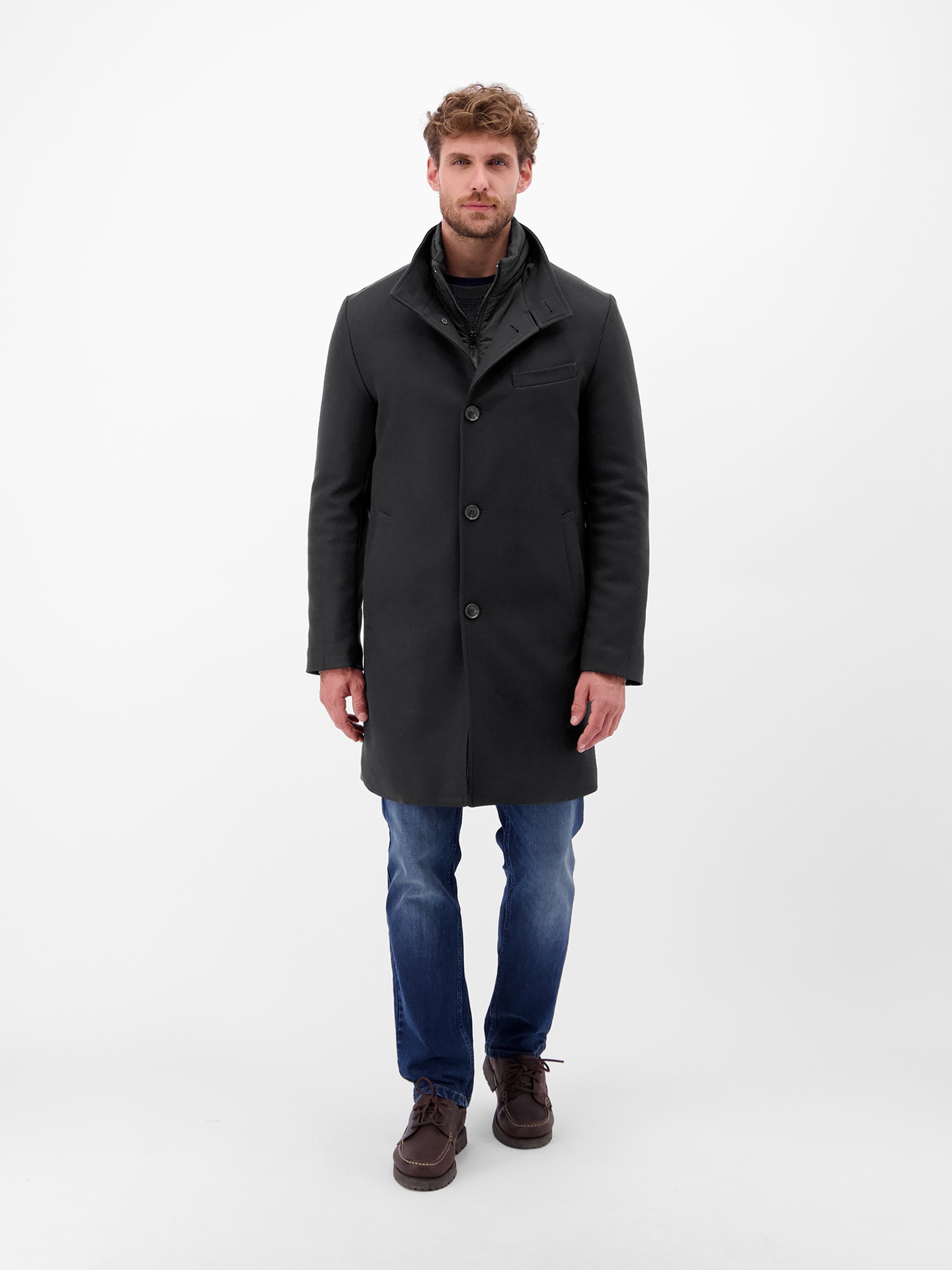 LERROS Wollmantel »Herren-Wollmantel mit herausnehmbaren Westeneinsatz«