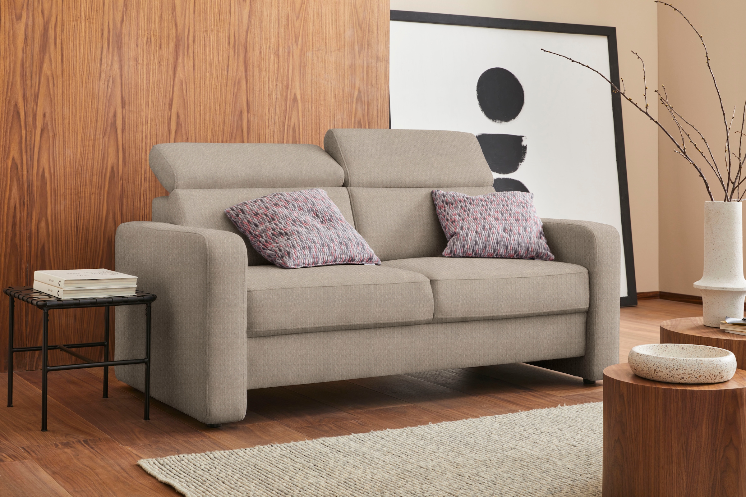 sit&more 2,5-Sitzer »Bologna«, inklusive Kopfteilverstellung und Federkern