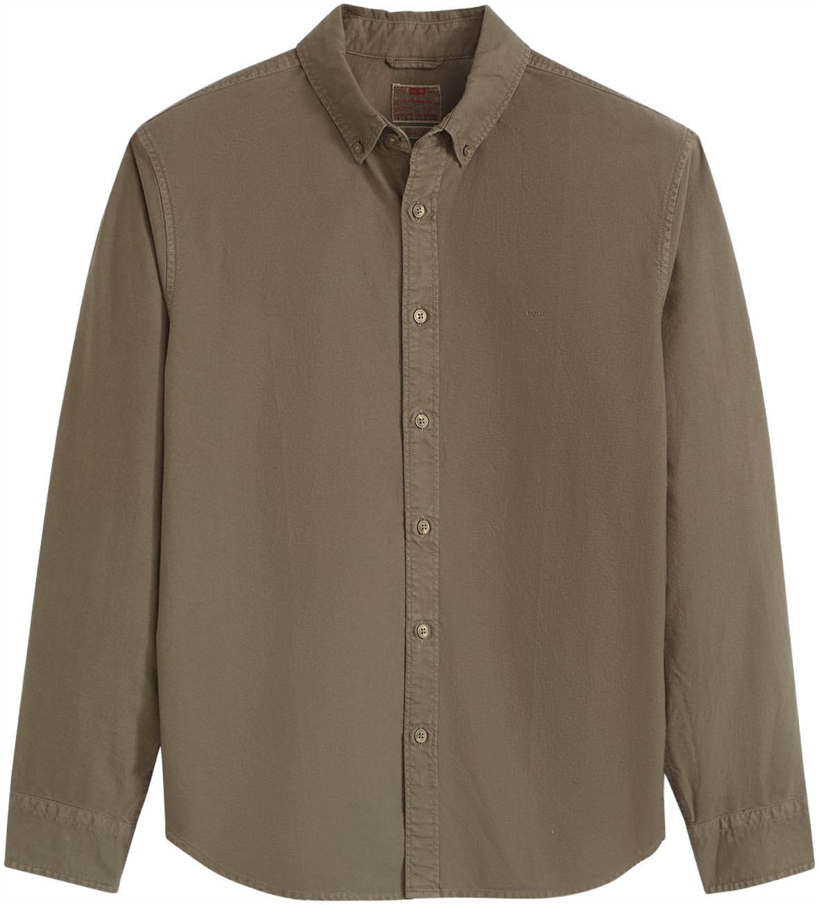 Levi's® Langarmhemd »AUTHENTIC BUTTON DOWN«, mit Ton-in-Ton Logostickerei auf der Brust