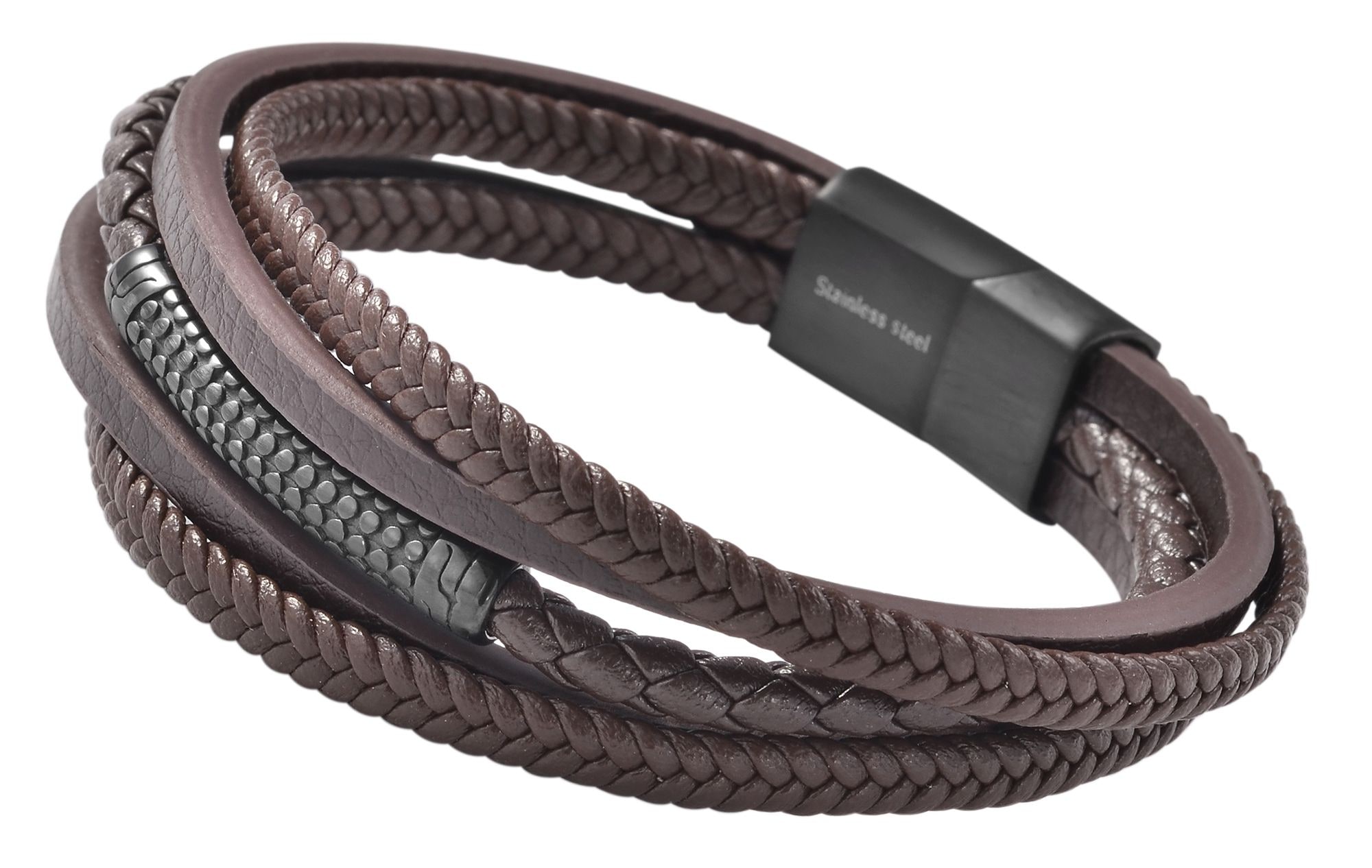 Adelia´s Lederarmband »Unisex Armband ¿ Lederarmband aus Leder 21 cm«