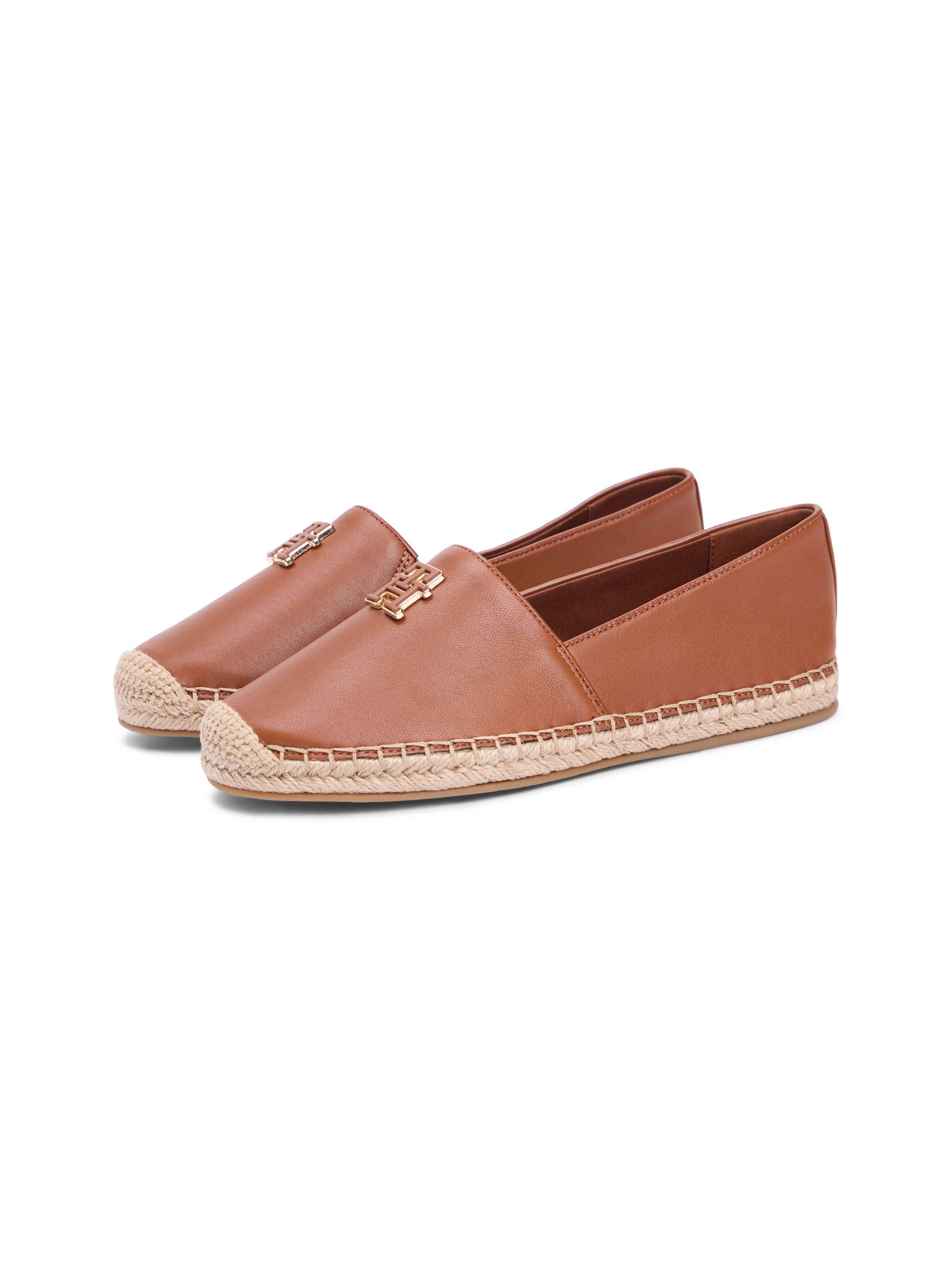 Tommy Hilfiger Espadrille »TH LOGO LEATHER ESPADRILLE«  Sommerschuh, Slipper, Schlupfschuh mit typischer Juteverzierung