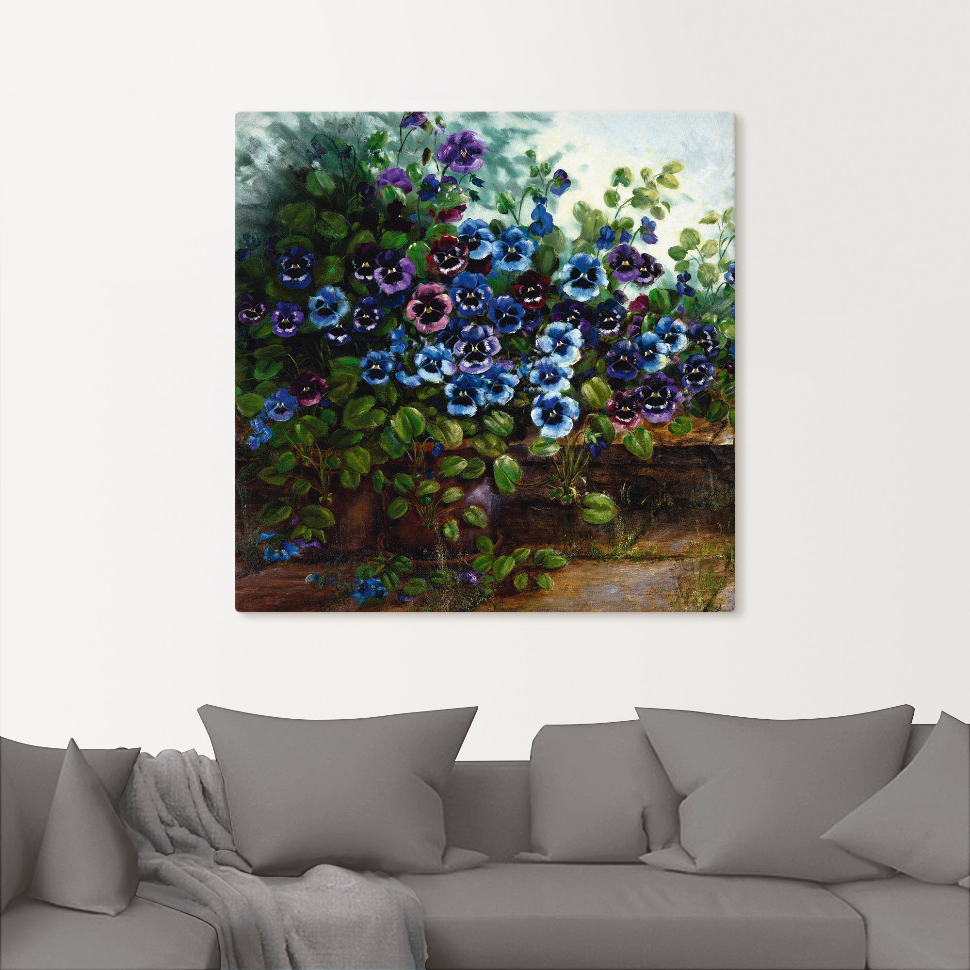 Artland Leinwandbild »Stiefmütterchen II« Blumen 1 Stk. tlg. auf Holzrahmen gespannt