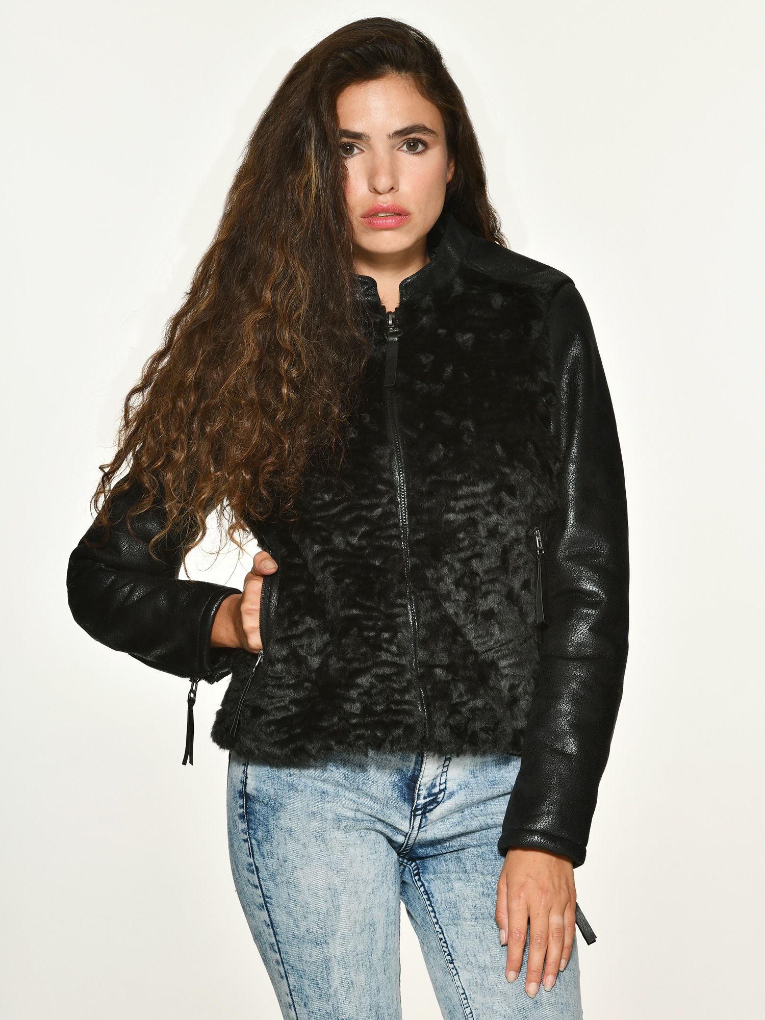 Maze Fellimitatjacke »Tolone«, mit Pelzimitat