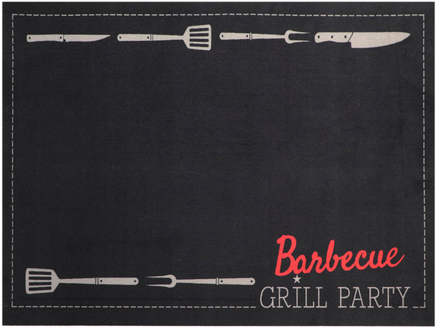Fußmatte »BBQ Grillunterlage GRILL PARTY«, rechteckig, Grillmatte ideal als...