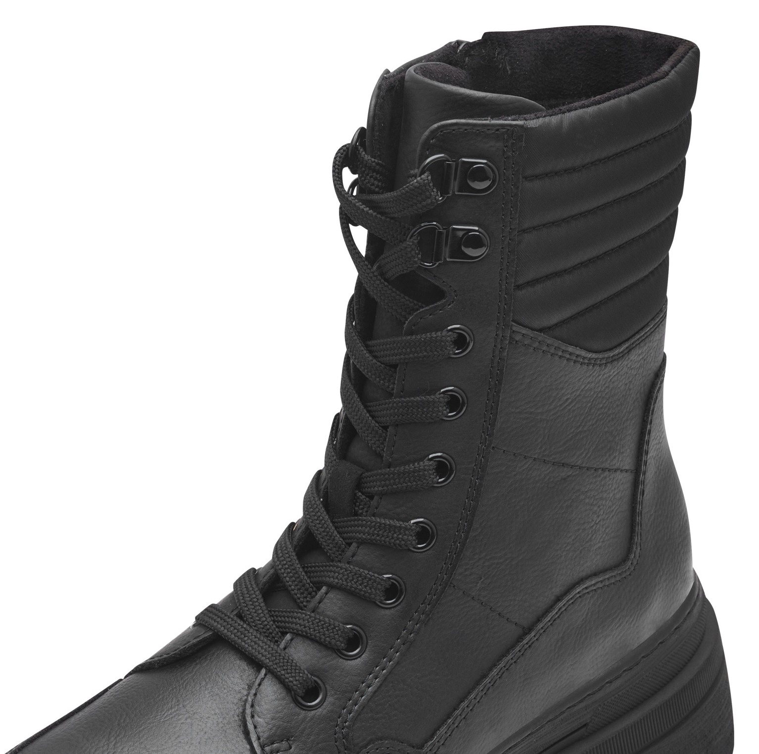 MARCO TOZZI Winterboots »FREDO«, Plateau, Bikerboots, Schnürtiefelette, Chunky Boots, Ziernähte