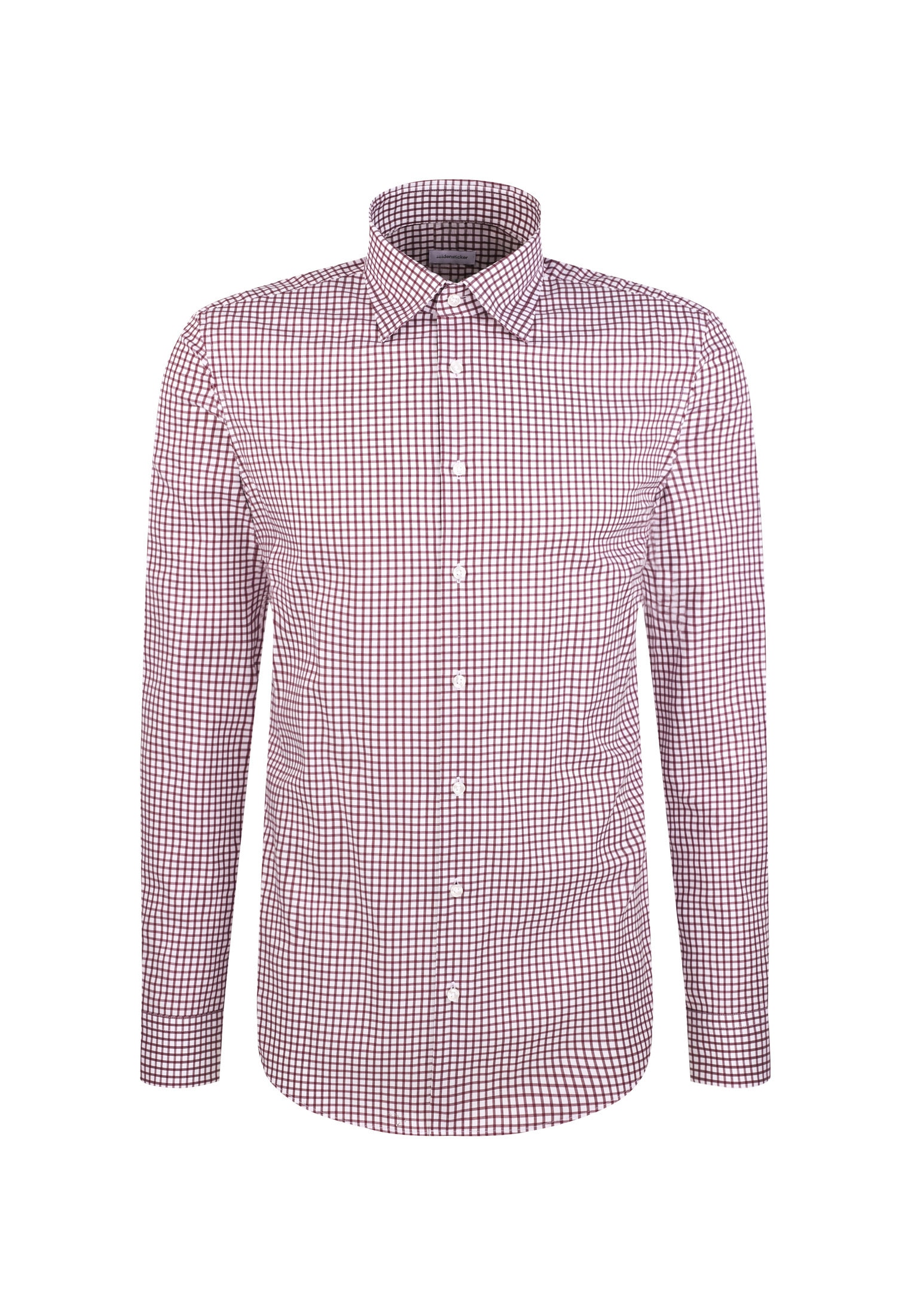 seidensticker Businesshemd »Schwarze Rose« Slim 1/1 Covered-Button-Down-Kragen Karo