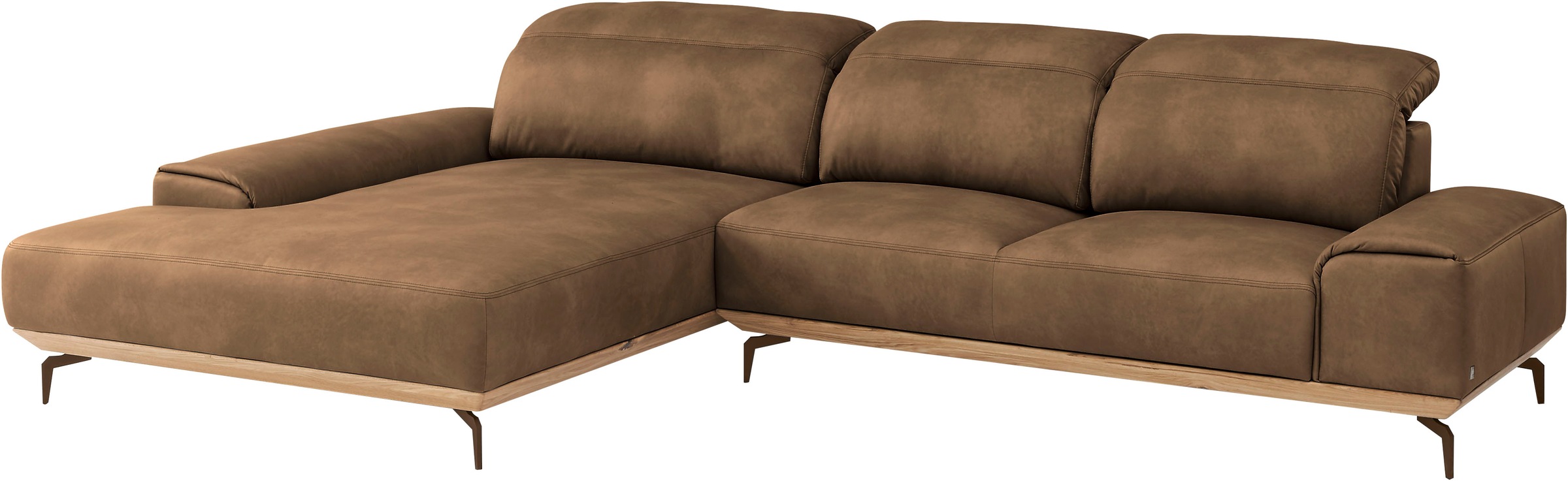 Musterring Wohnlandschaft »MR 2490«, Bronze-Fuß, Sitzhöhe 48cm, wahlweise mit Funktionen, Maße 342 x 207 cm