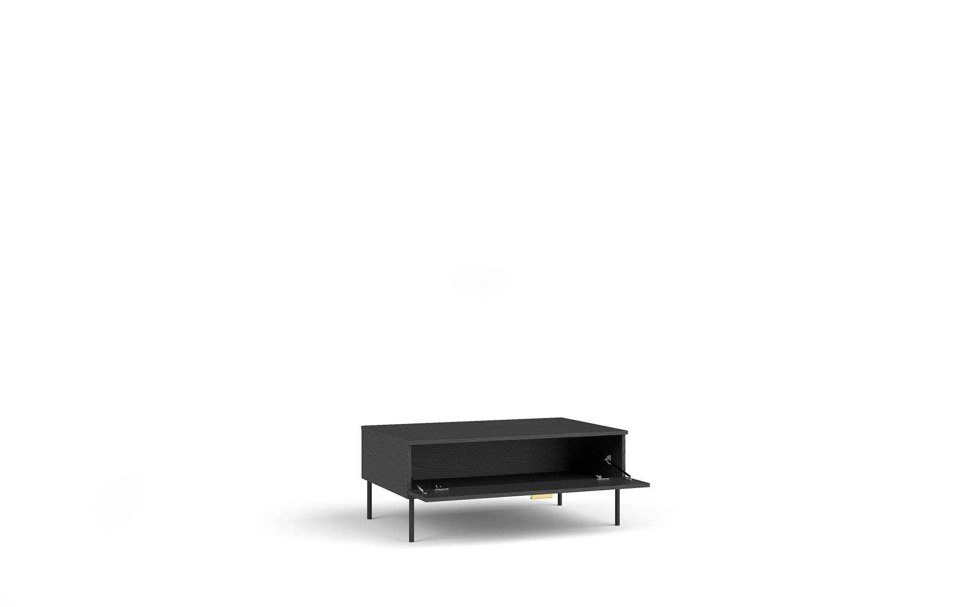 Home affaire Couchtisch »BELLOT Kaffeetisch mit viel Stauraum, 100x66cm, modernes Design« Beistelltisch mit zusätzlichen Aufbewahrungsschränken, goldene Akzente
