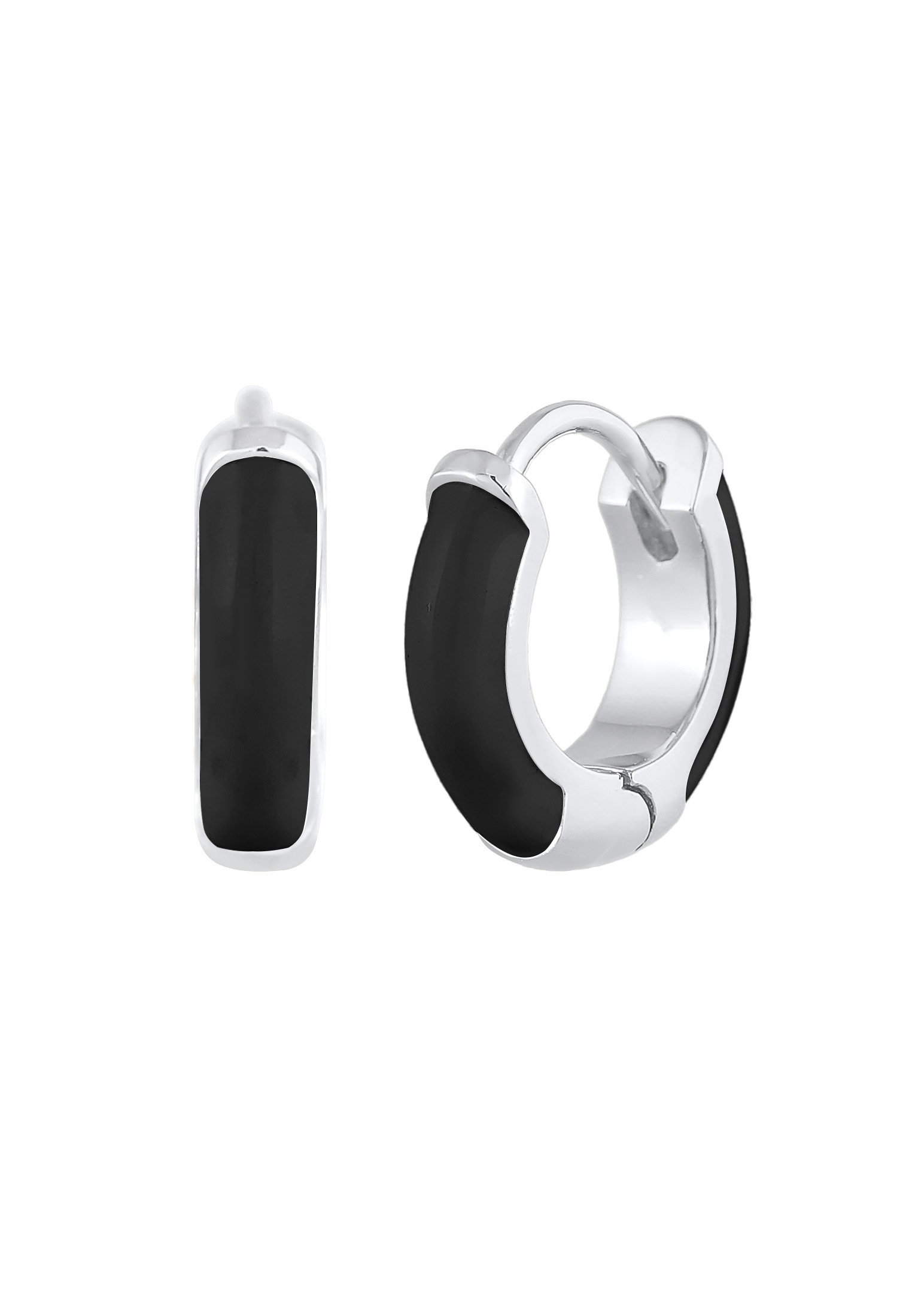 Elli Paar Creolen »Ohrringe Creolen Hänger Emaille Modern 925 Silber«