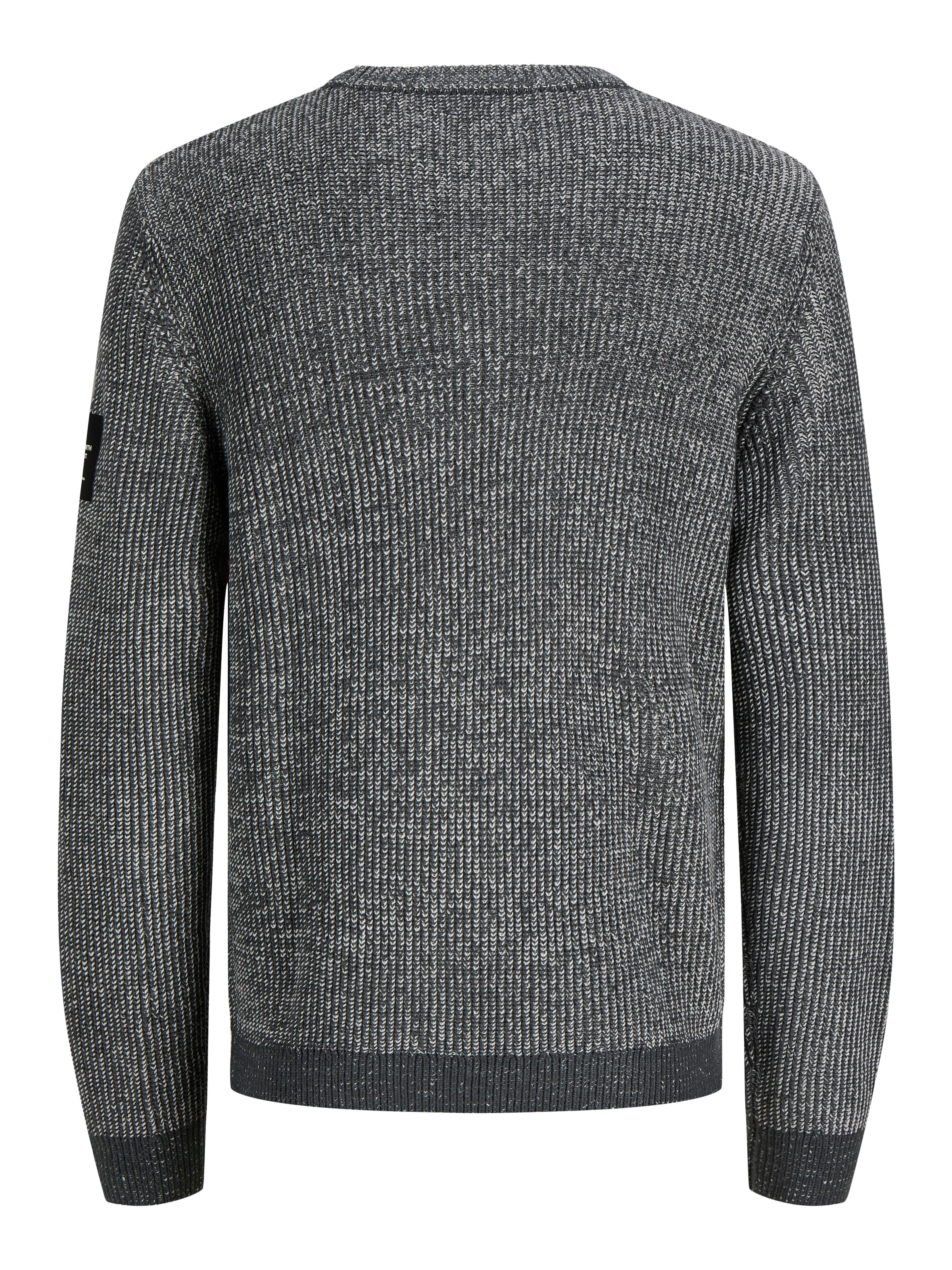 Jack & Jones Rundhalspullover »JJCLEVELAND KNIT CREW NECK« Materialmix, normal geschnitten