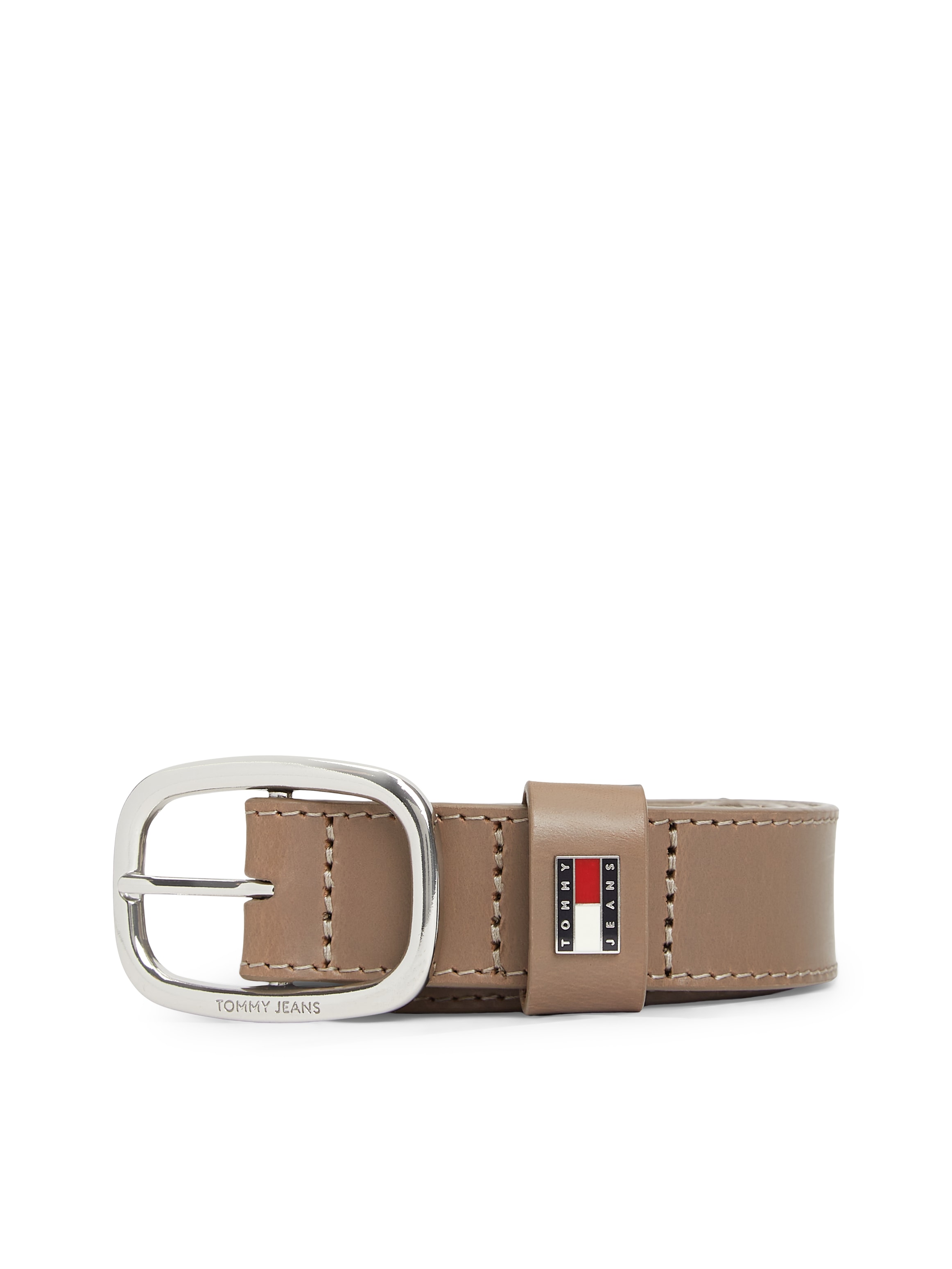 Tommy Jeans Ledergürtel »TJW OVAL 3.0 cm breit« Ovale Einfachdornschließe und Logo am Verschluss