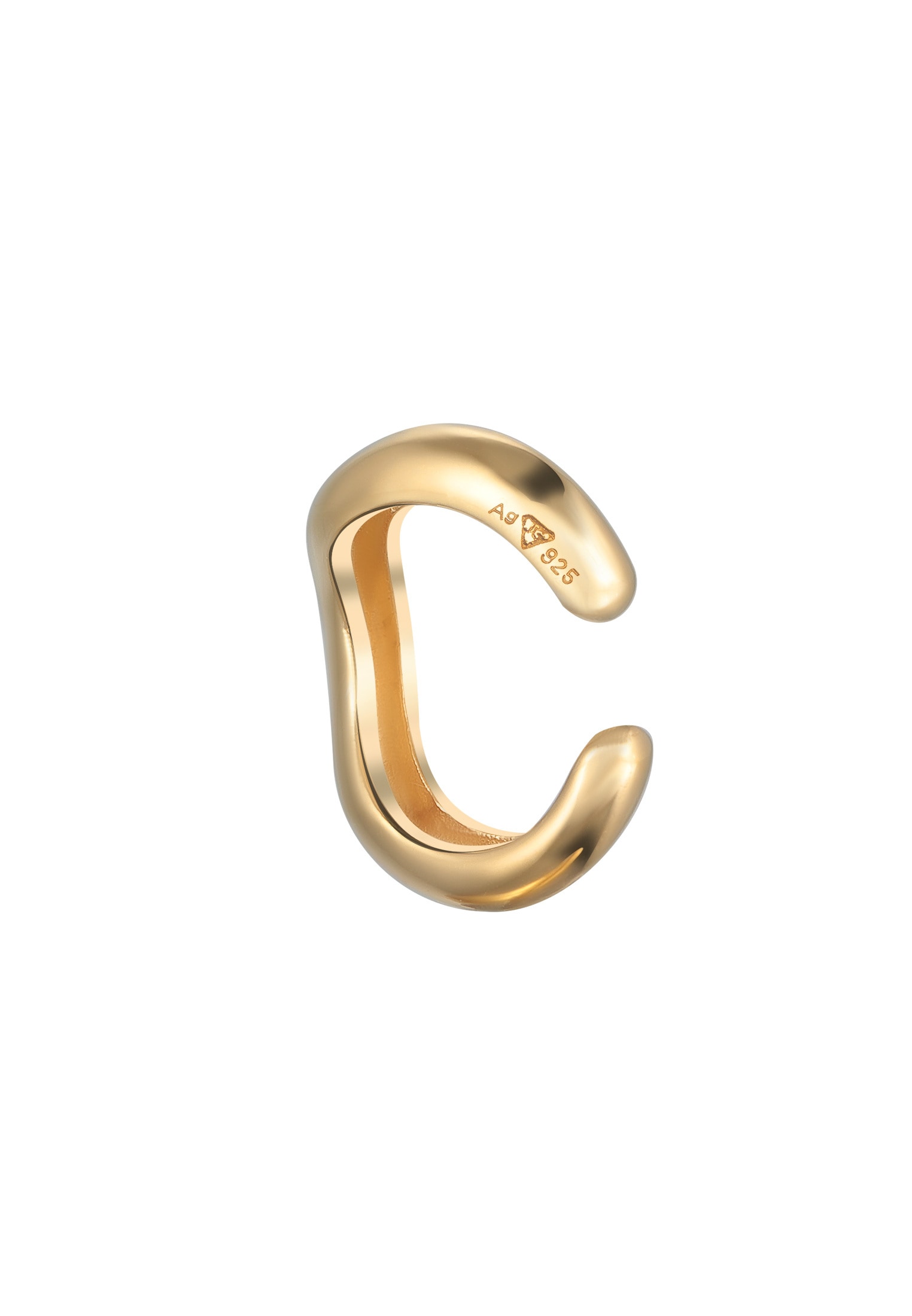 Elli Ohrklemme »Ohrringe Earcuff Single Ohrklemme Wellen Design 925 Silber«