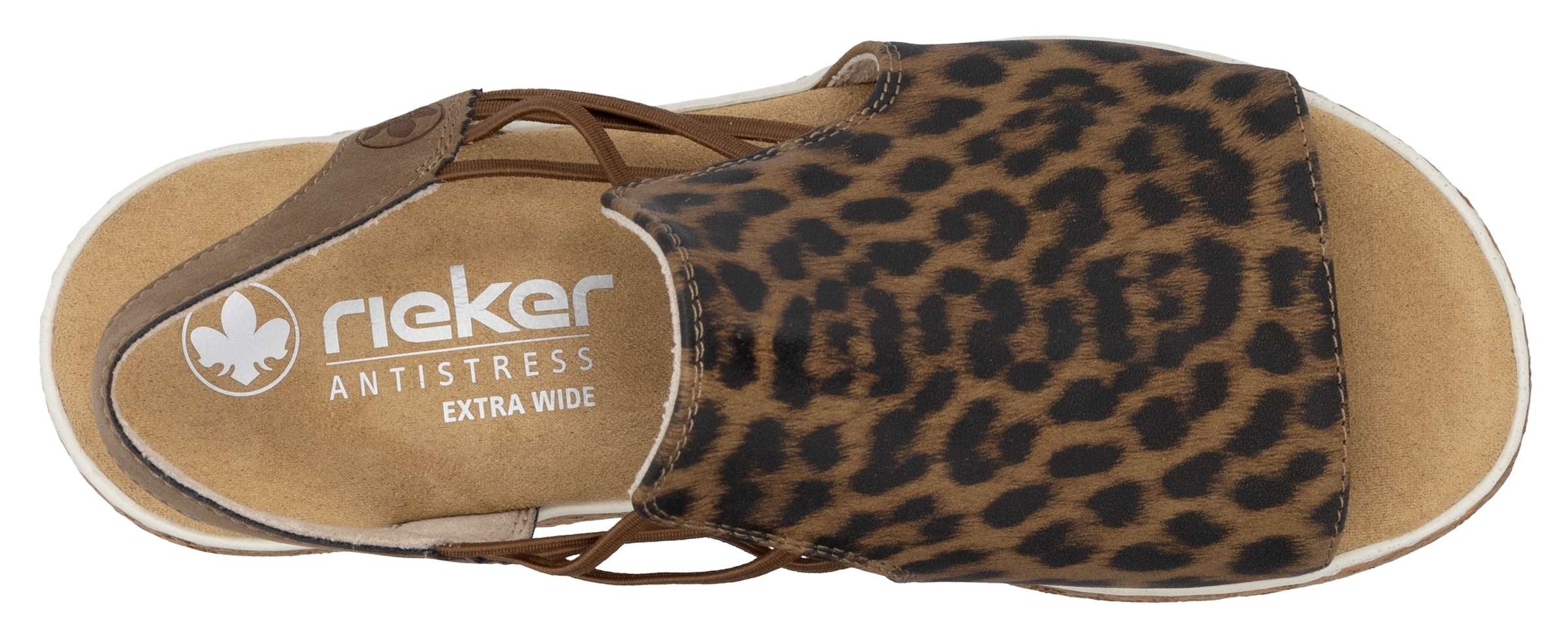 Rieker Keilsandalette, Sommerschuh, Sandale, Urlaubschuh mit seitlichen Gummizügen