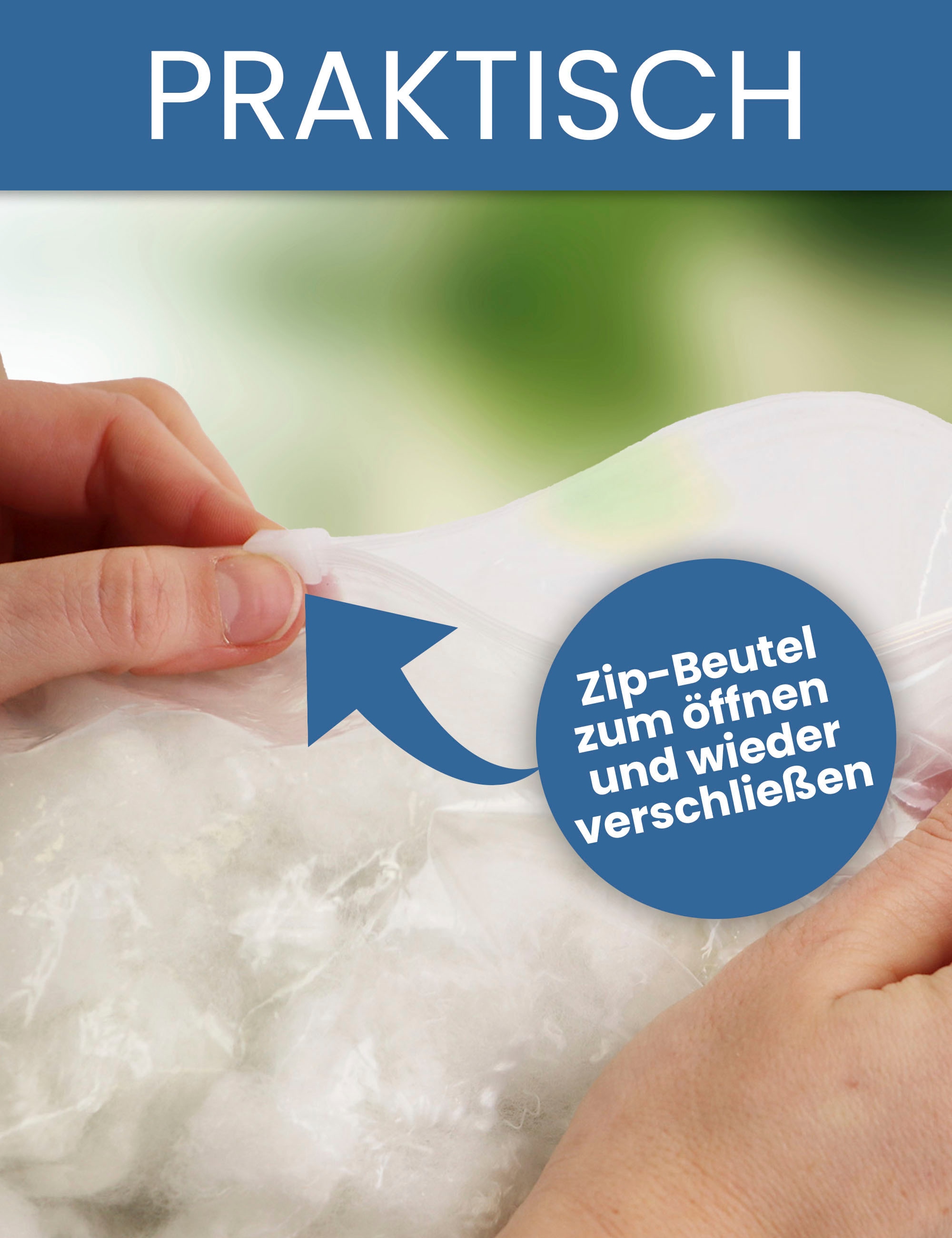 Primaflor-Ideen in Textil Kissenfüllung »Füllmaterial Kissenfüllung Polyesterholfasern«, Füllmaterial für Kissen, Möbel, Stofftiere & Puppen, waschbar