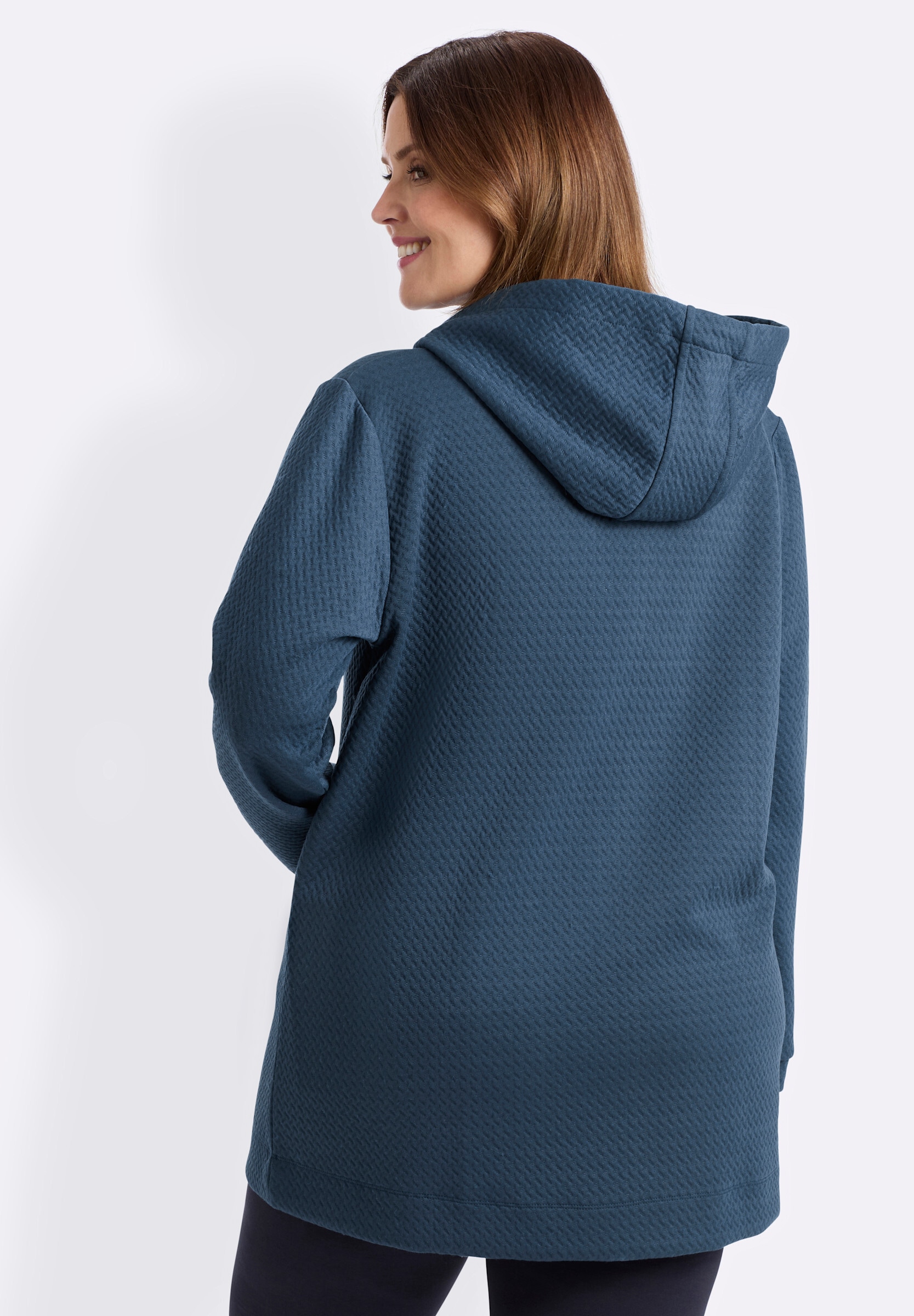 Sheego Sweatshirt »Sweatshirt Sweatshirt mit Kapuzenkragen und Kängurutaschen«
