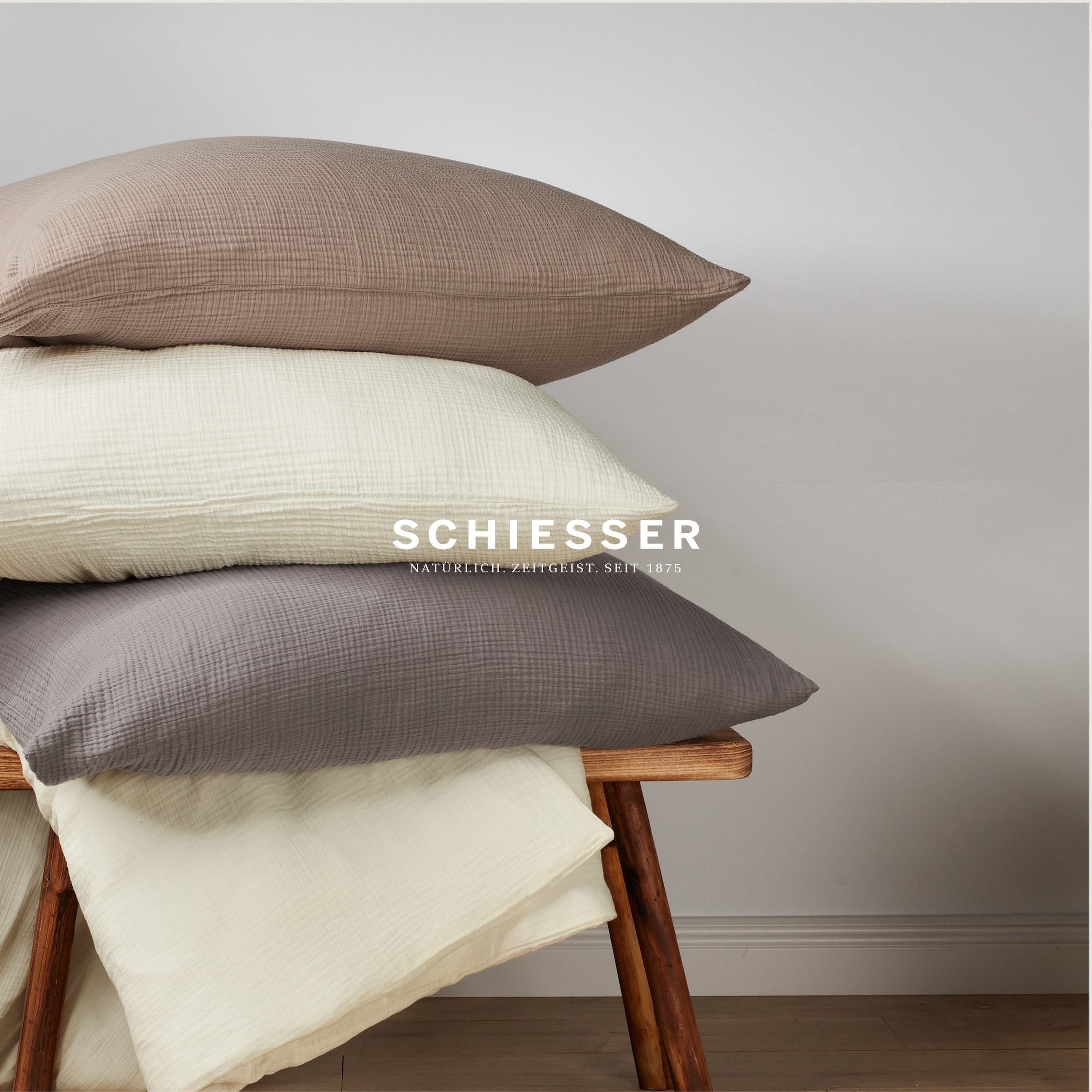 Schiesser Bettwäsche »Molly aus supersofter Musselin-Qualität in gedeckten Farben«, Made in Green