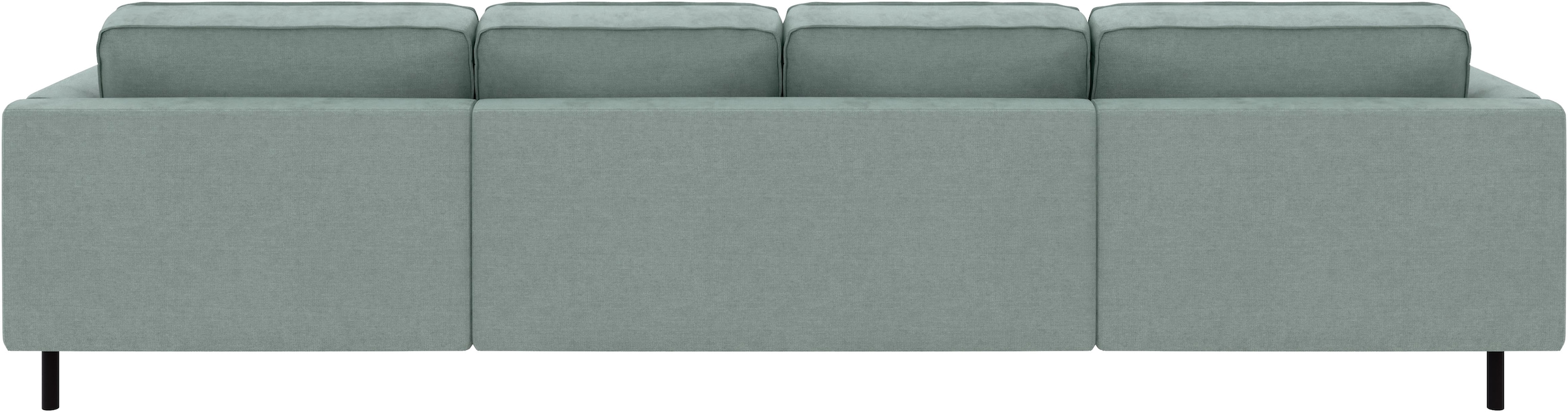 Home affaire Wohnlandschaft »Booster II, whlw. mit Schlaffunktion & Bettkasten, Fuß schwarz« Sofa in U-Form, Breite 305 cm, in Cord oder Struktur LEO o. LINO